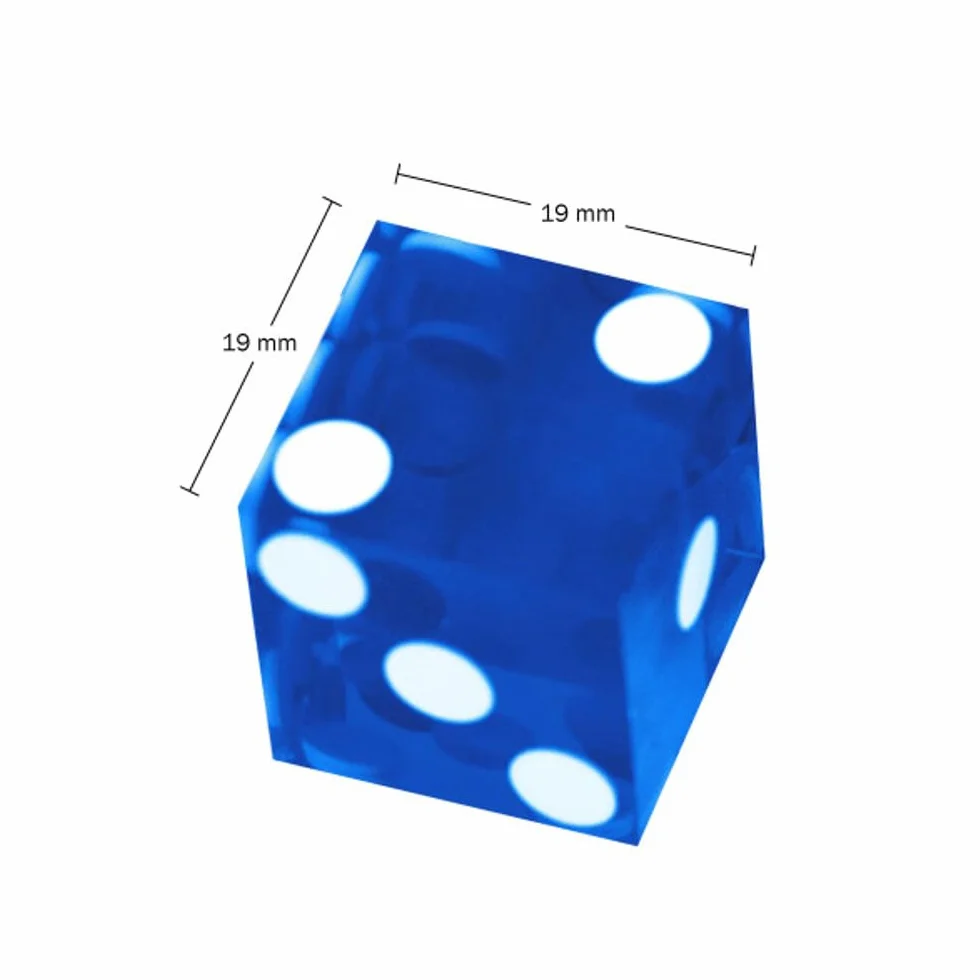 Trademark Poker Zestaw kości kasynowych klasy A 19 mm (niebieski)
