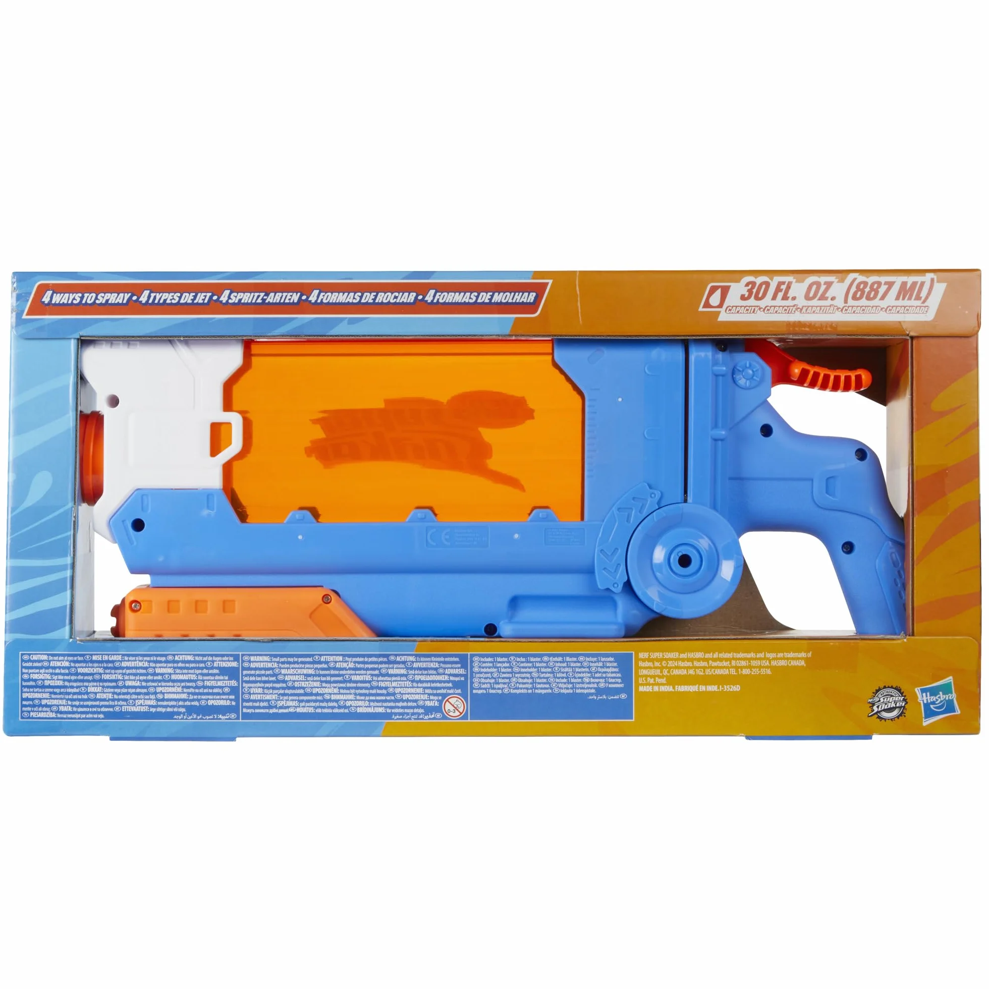NERF Super Soaker Flip Fill Wyrzutnia wodna 887 ml, 4 style polewania