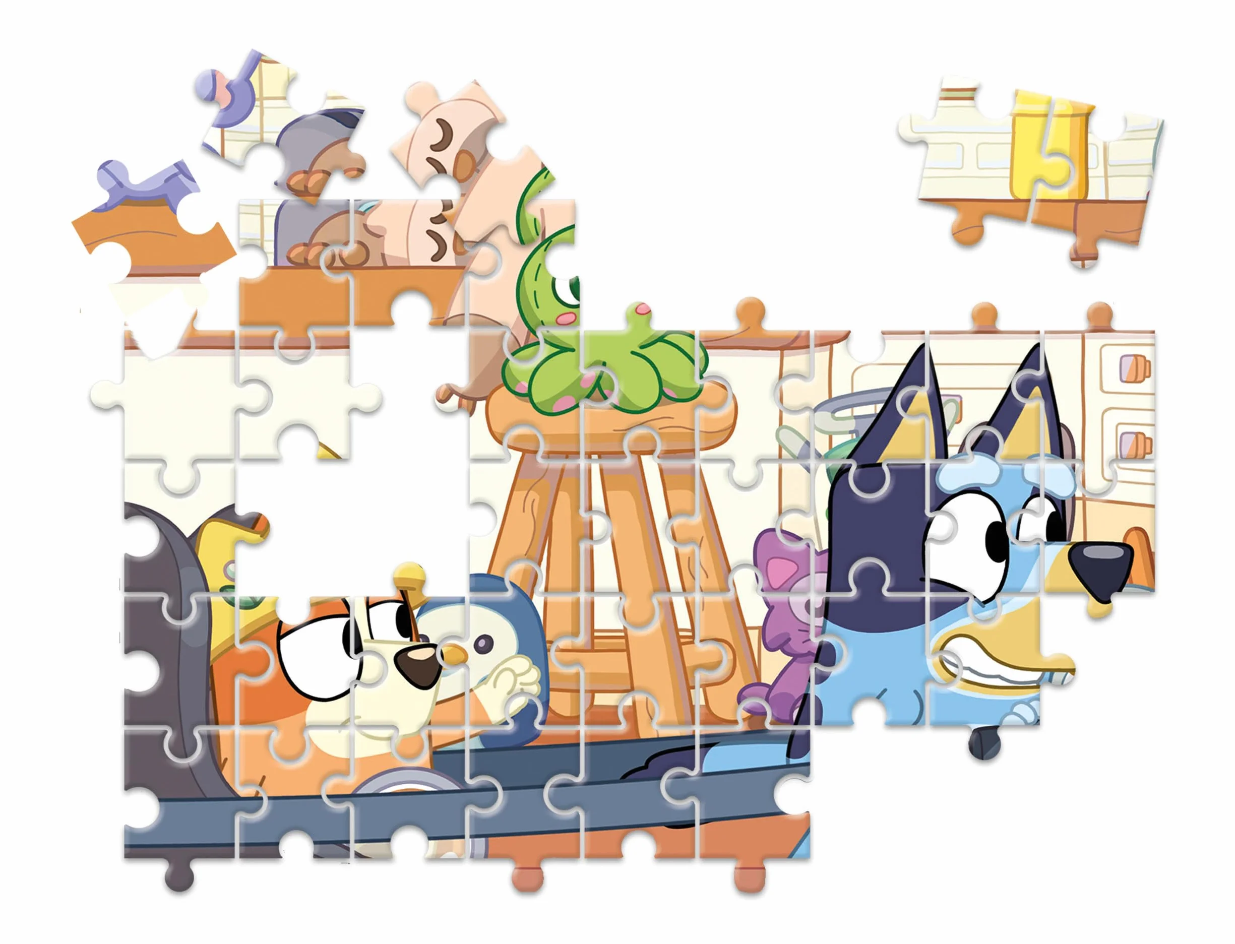 Clementoni Edukit 4 w 1 Bluey zestaw gier planszowych memo puzzle dla dzieci 3 lata