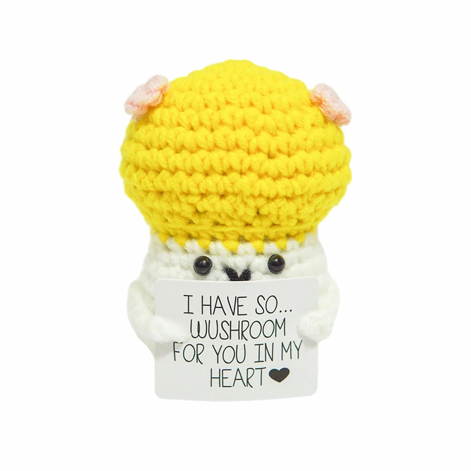 Ręcznie robiony grzyb, ręcznie robione mini pluszowe figurki, pozytywne grzyby, kieszonka, prezent, urocze, ręcznie tkane, ornamenty do biura, na biurko, Boże Narodzenie, ozdoba, prezent