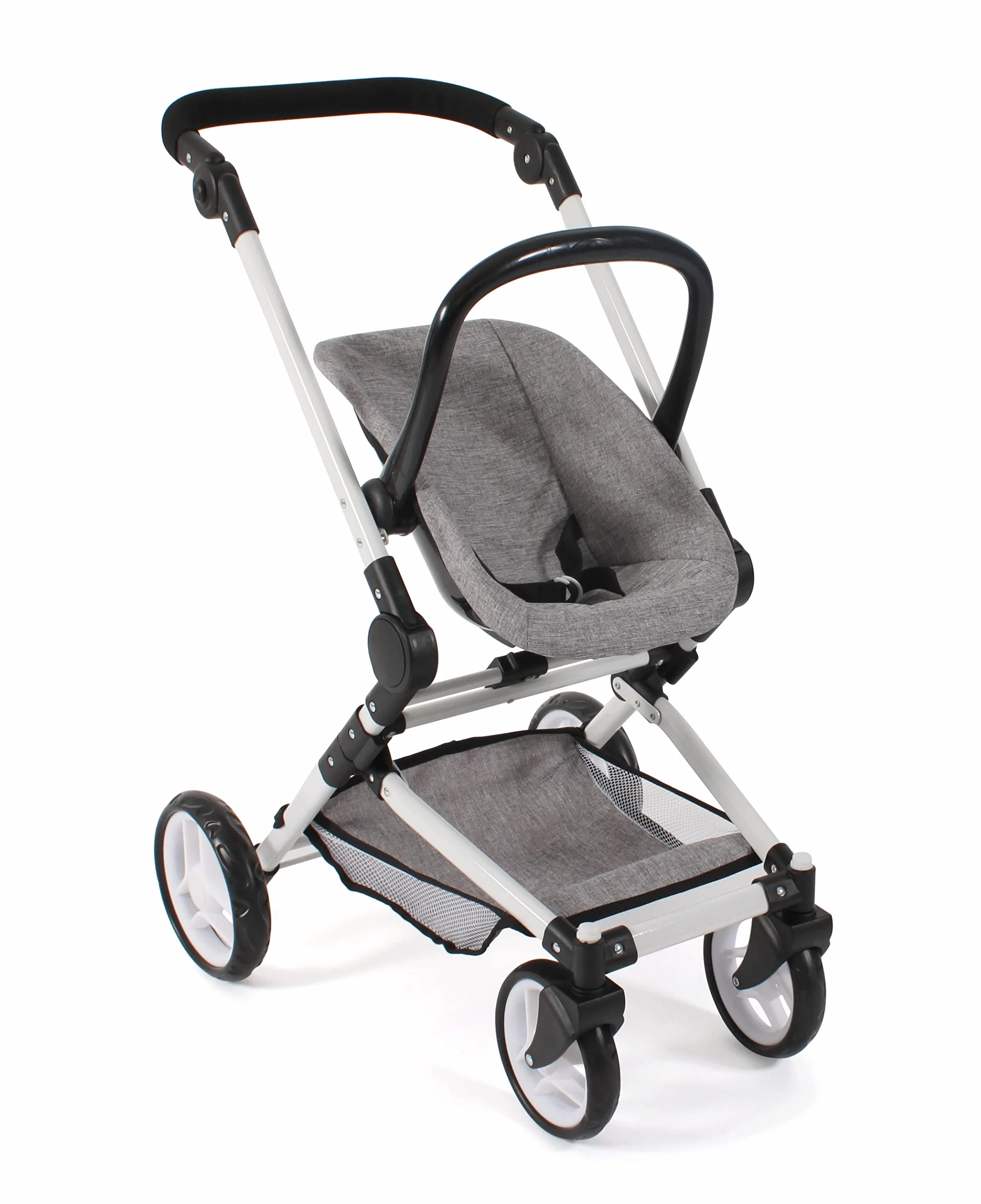 Bayer Chic 2000 645 19 wózek dla lalek kombi Fides 3 w 1, dżinsy szare, 61 x 44,5 x 85 cm