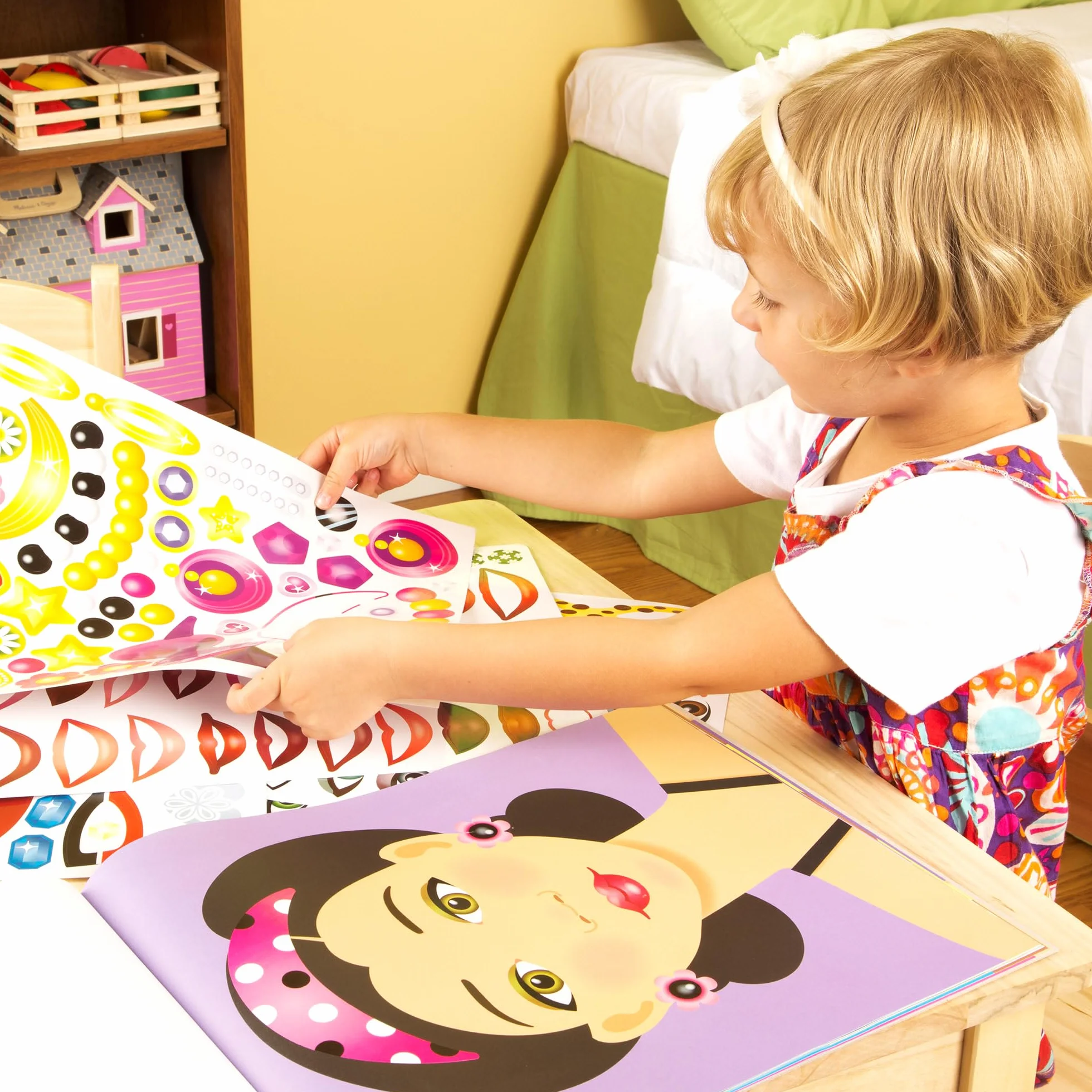 Melissa & Doug – Blok z Naklejkami do Tworzenia Twarzy | Zadania | 3+ | Prezent dla Chłopca lub Dziewczynki