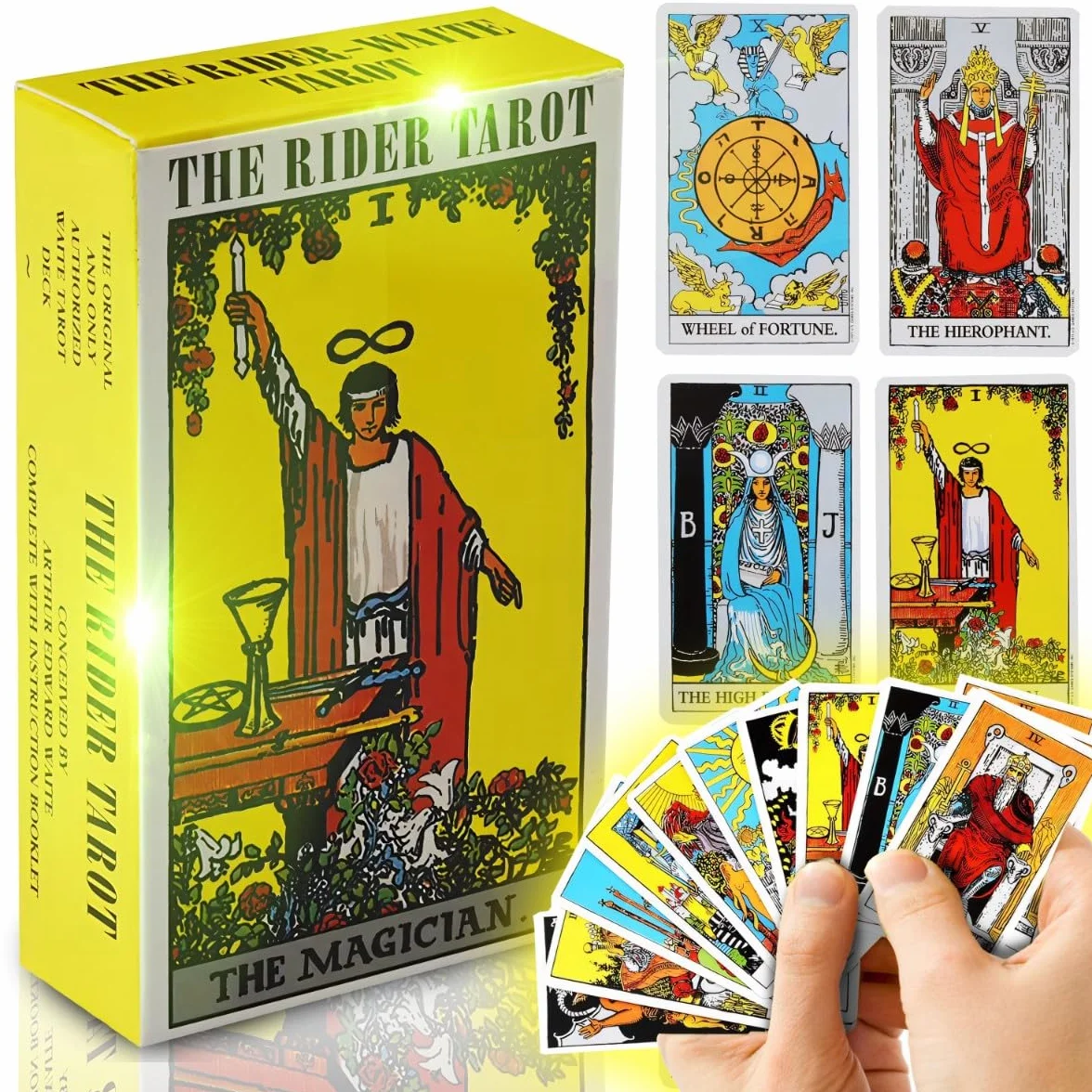 Retoo Karty do gry Tarot 78 kart Jeźdźców z instrukcjami dla doświadczonych i początkujących