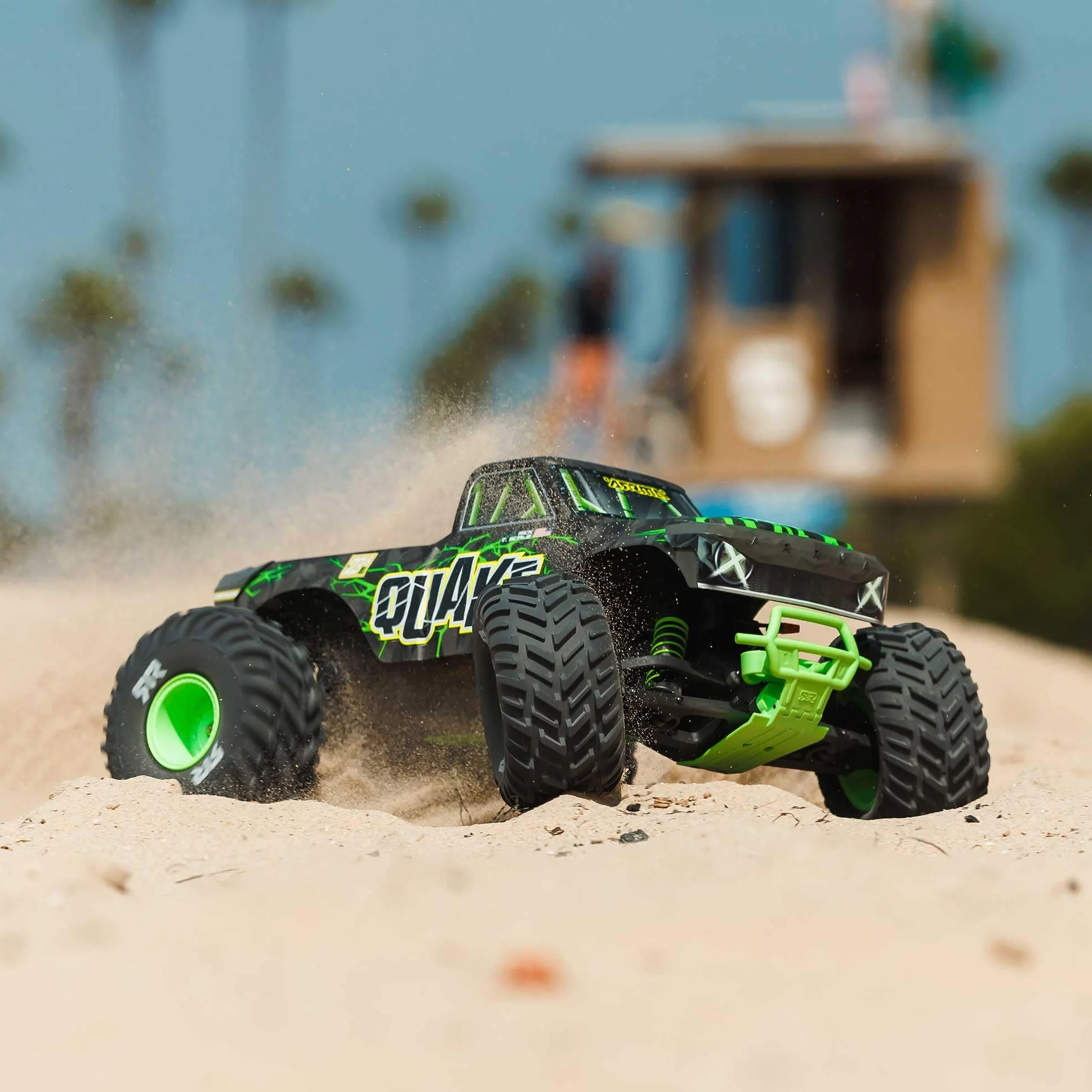ARRMA RC Truck 1/10 Quake 223S 2WD RTR Brushless Monster Truck Green