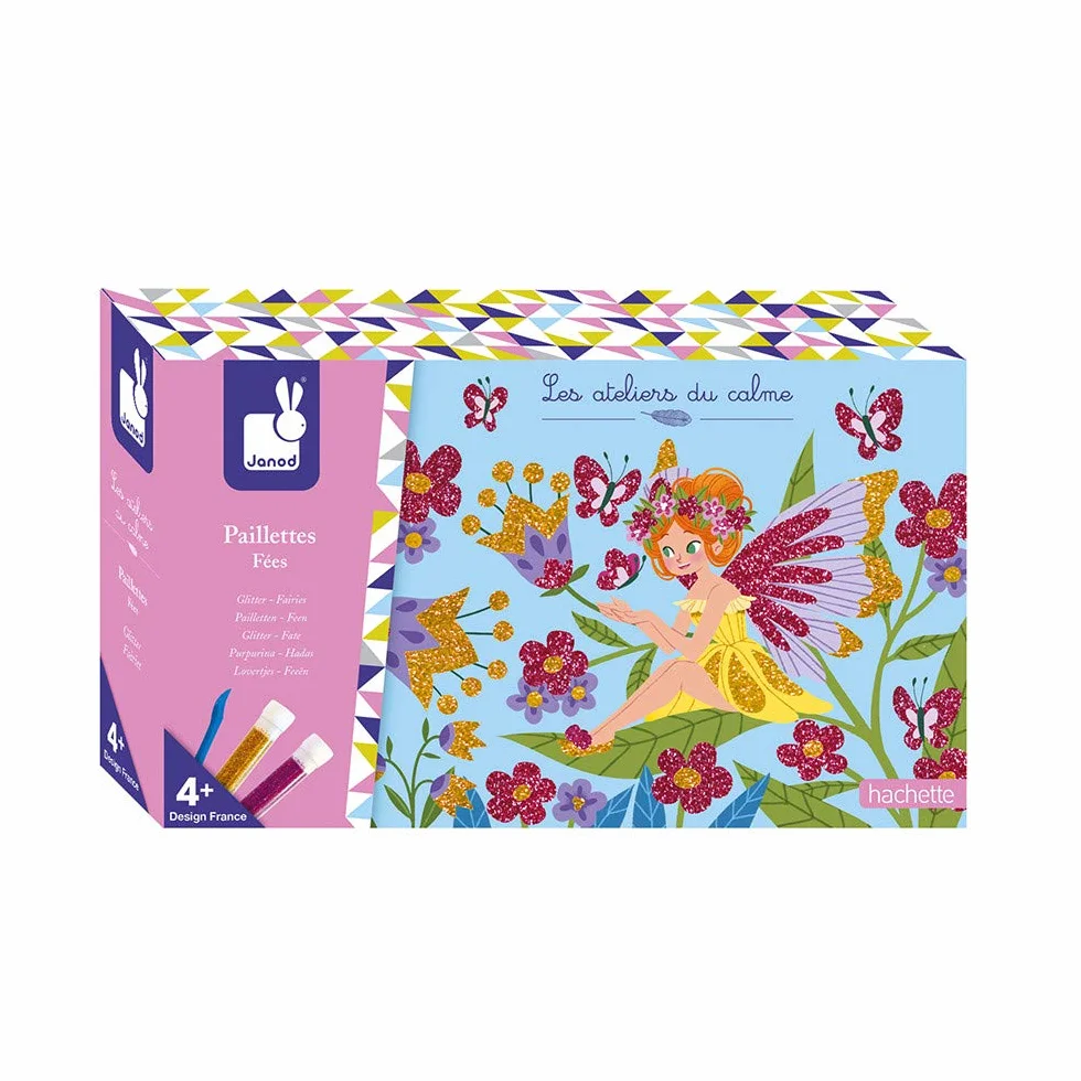 Janod - From 4 years old - Creative Kit - Fairy Glitter - Les Ateliers du Calme - Creative Leisure - Dexterity and Concentration - J07806