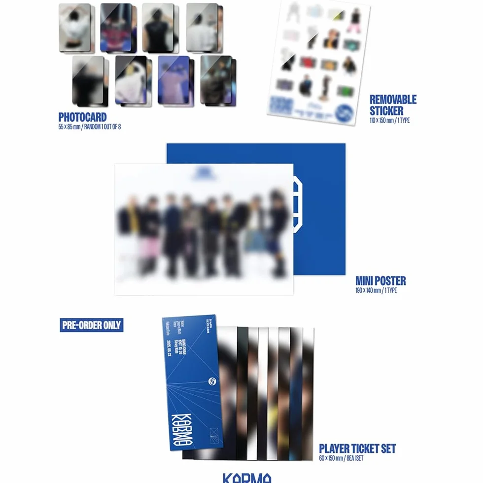 STRAY KIDS KARMA [HOORAY VER.] 4. Album + Pre-order Gift & 3 extra Photocards Set