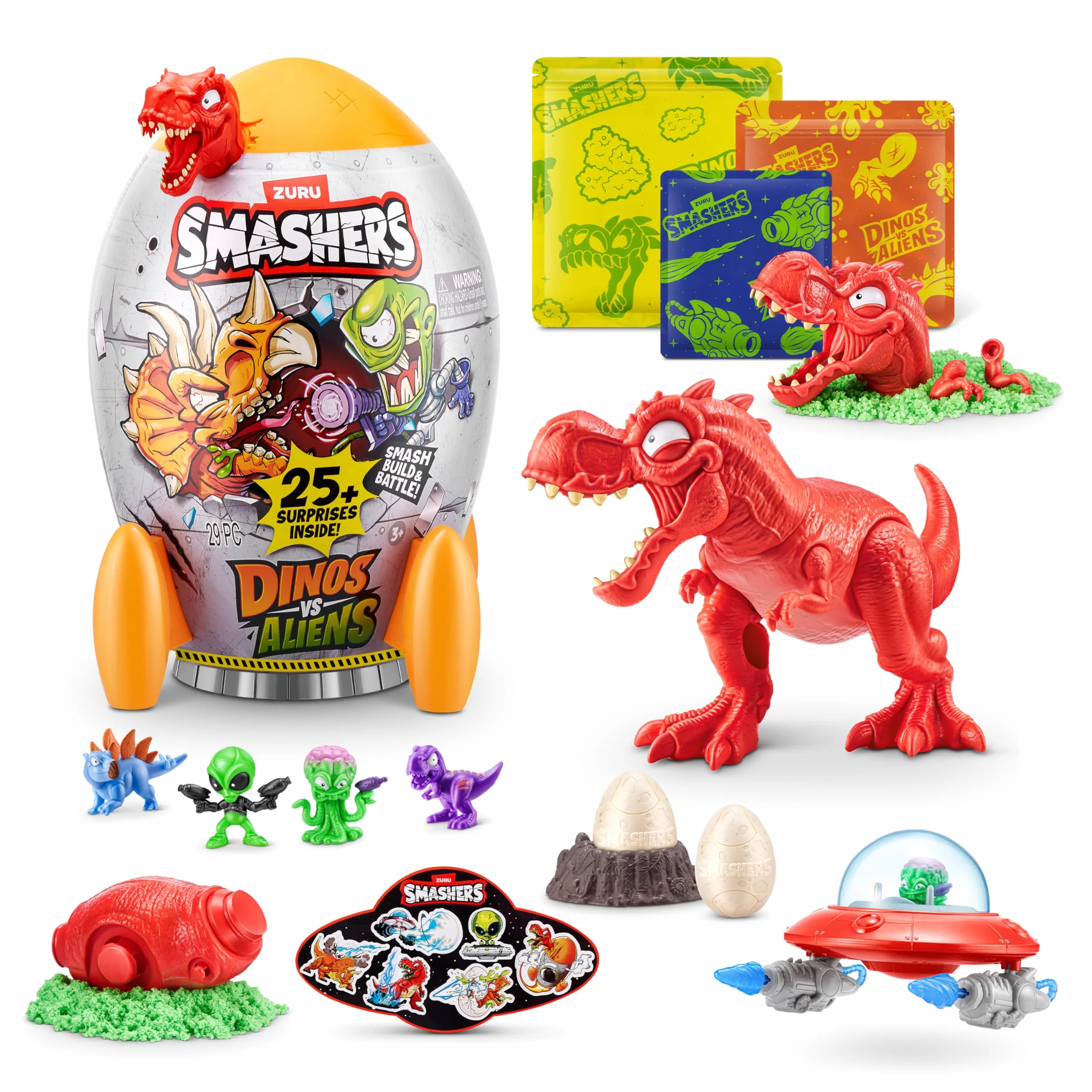 SMASHERS-DINOS VS ALIENS - seria 1-dinozaury kontra cudzoziemcy rakieta (T-REX)