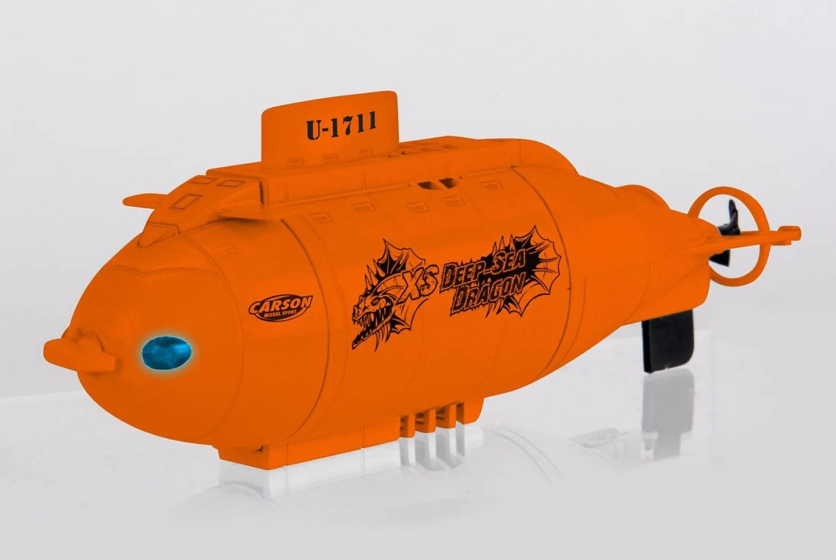 Carson 500707117 - XS Deep Sea Dragon 100% RTR(pomarańczowy), zdalnie sterowany łódź, łódź RC