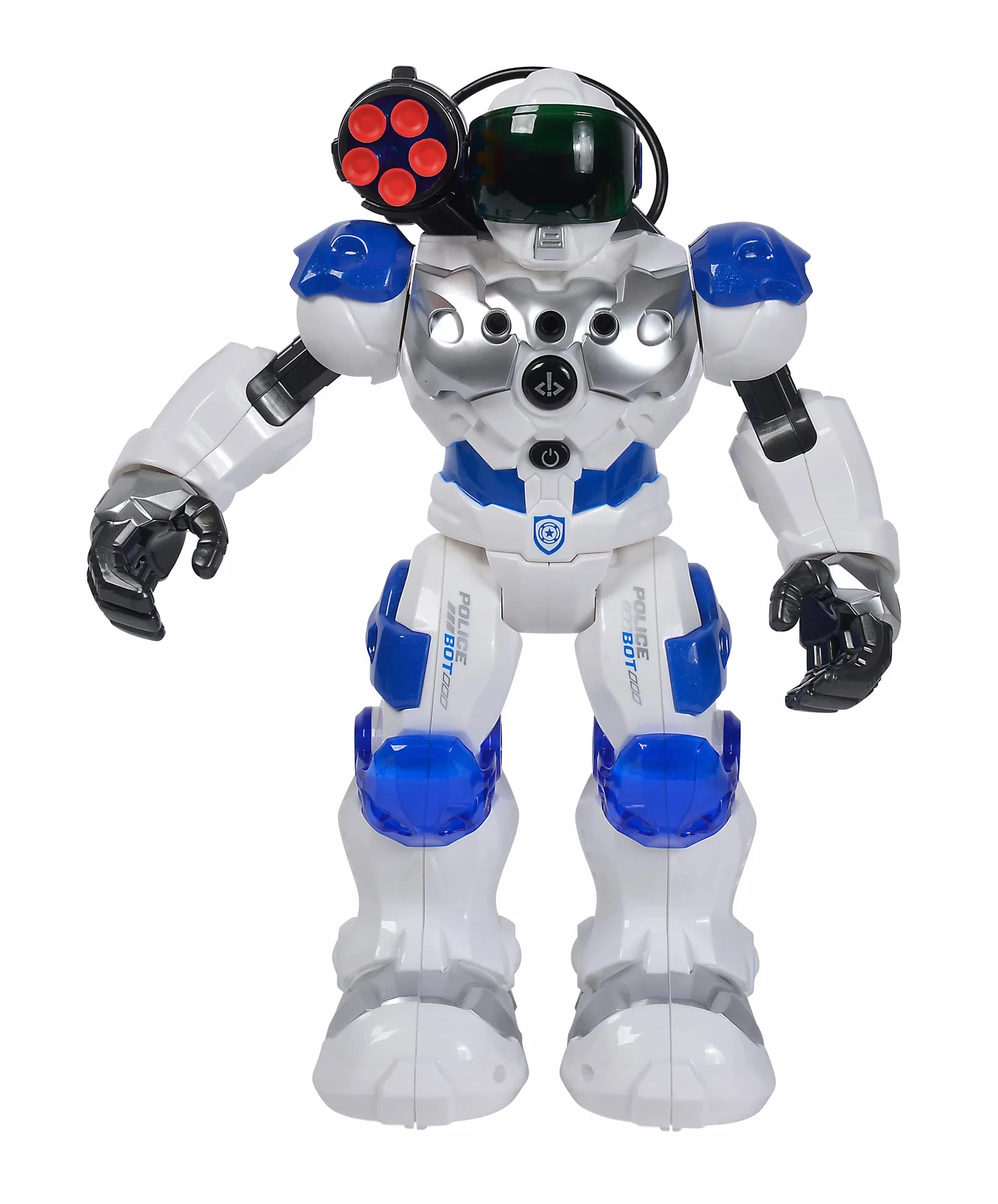 Simba 108042509 Planet Fighter robot z kontrolą podczerwieni, sterowanie gestami, światłem i dźwiękiem, funkcja strzału, różne funkcje ruchu, 32 cm, od 5 lat