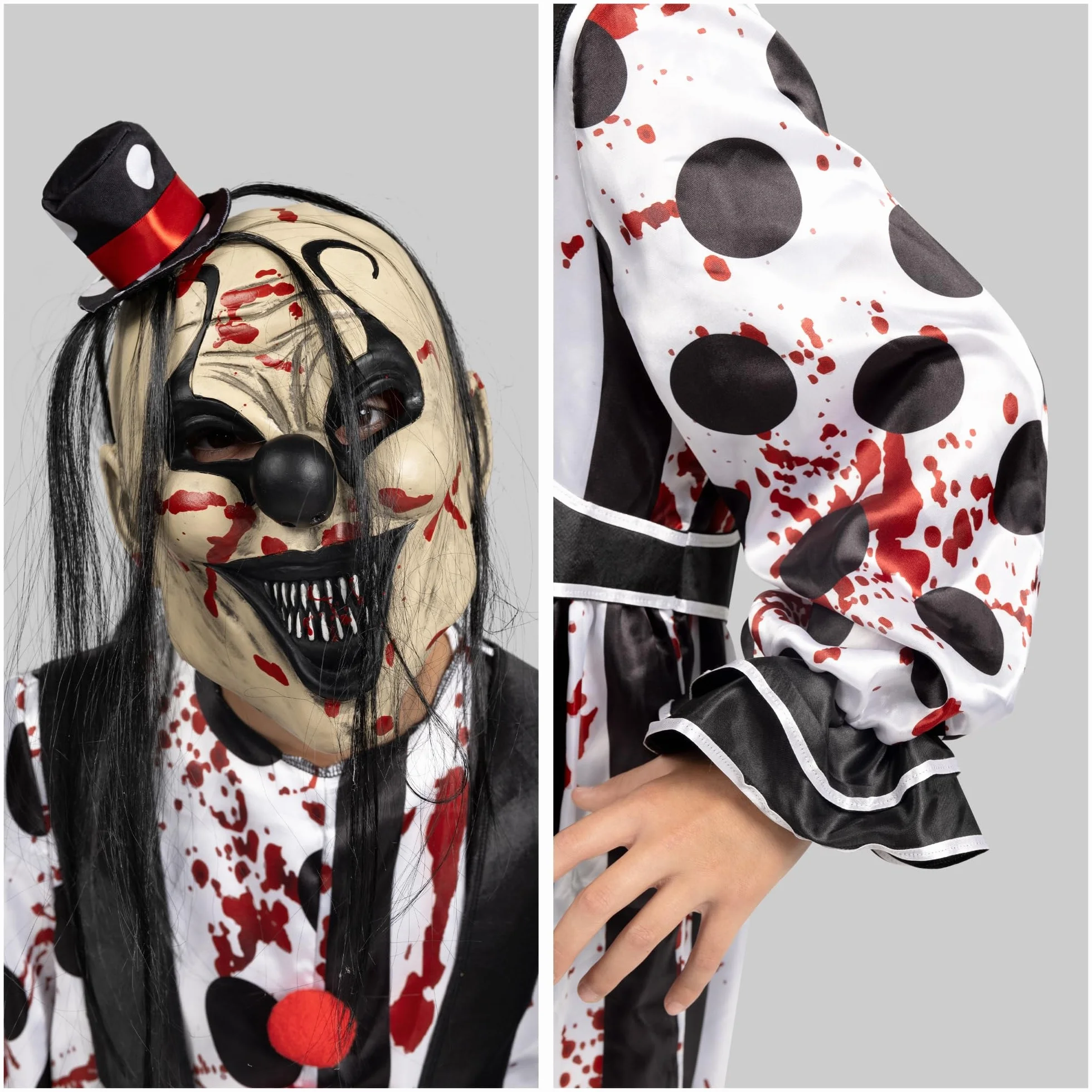 Spooktacular Creations Kostium chłopca klauna, kostium zabójcy, kostium klauna z horroru na Halloween, przebieranki, imprezę tematyczną cosplay