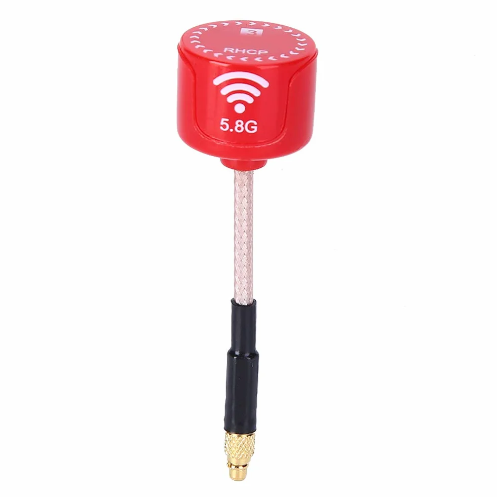 Antena o wysokim wzmocnieniu 5,8 GHz 3dBi LHCP do drona wyścigowego FPV RC części akcesoria czerwona (MMCX prosta)