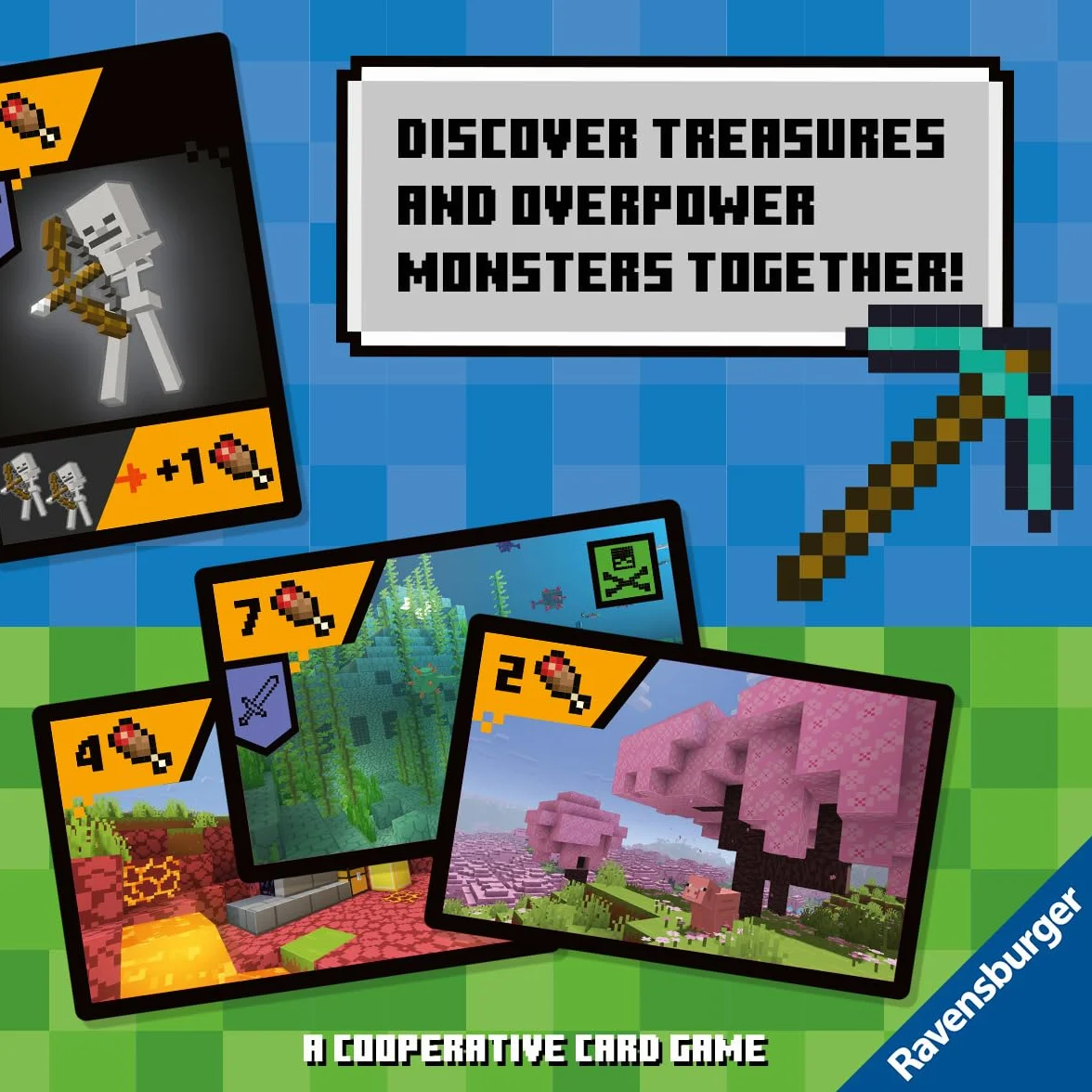 Ravensburger Minecraft Explorers Kooperatives Kartenspiel 1-4 Personen ab 8 Jahren