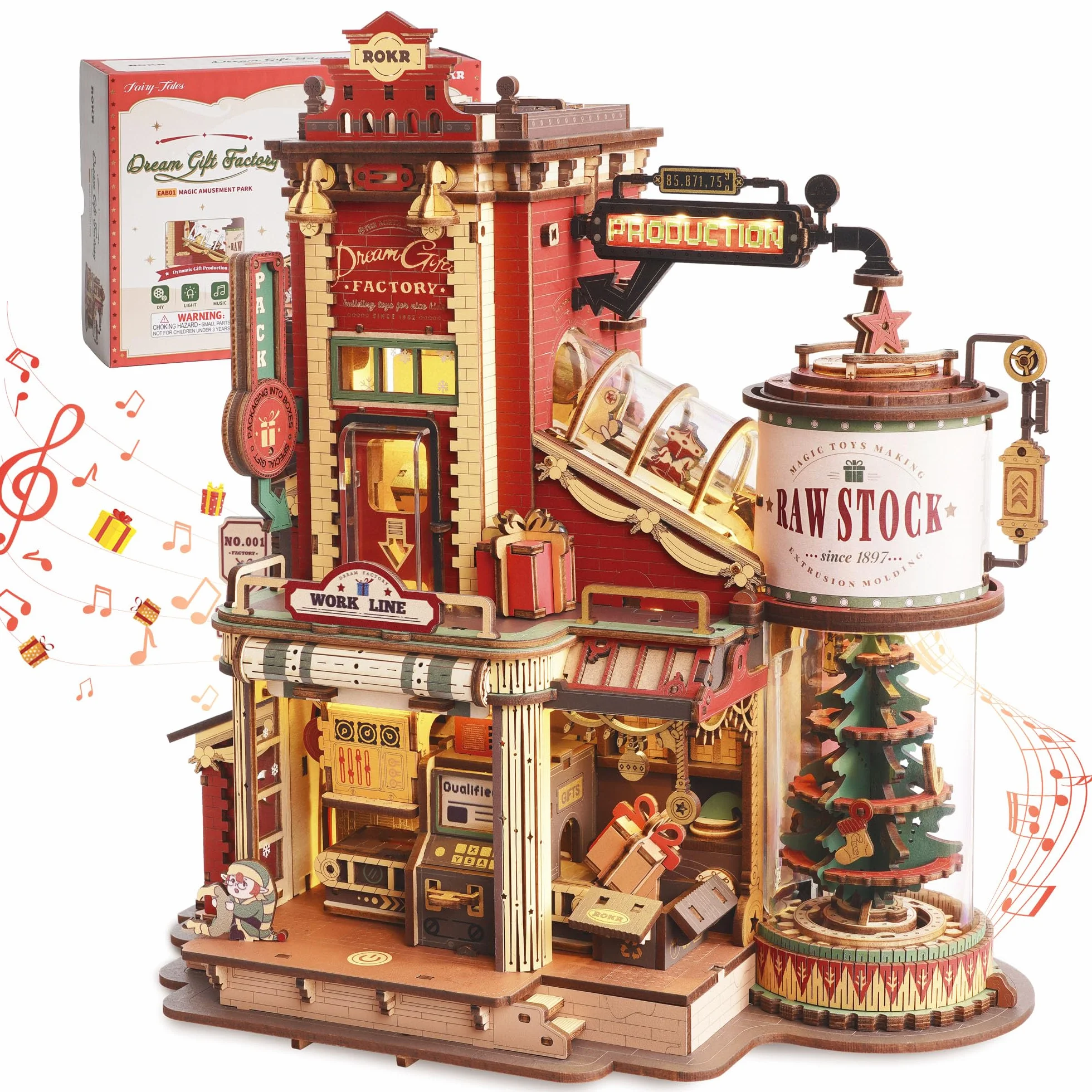 ROKR Modele do Sklejania Dorośli Puzzle 3D Dream Gift Factory 449 sztuk EAB01