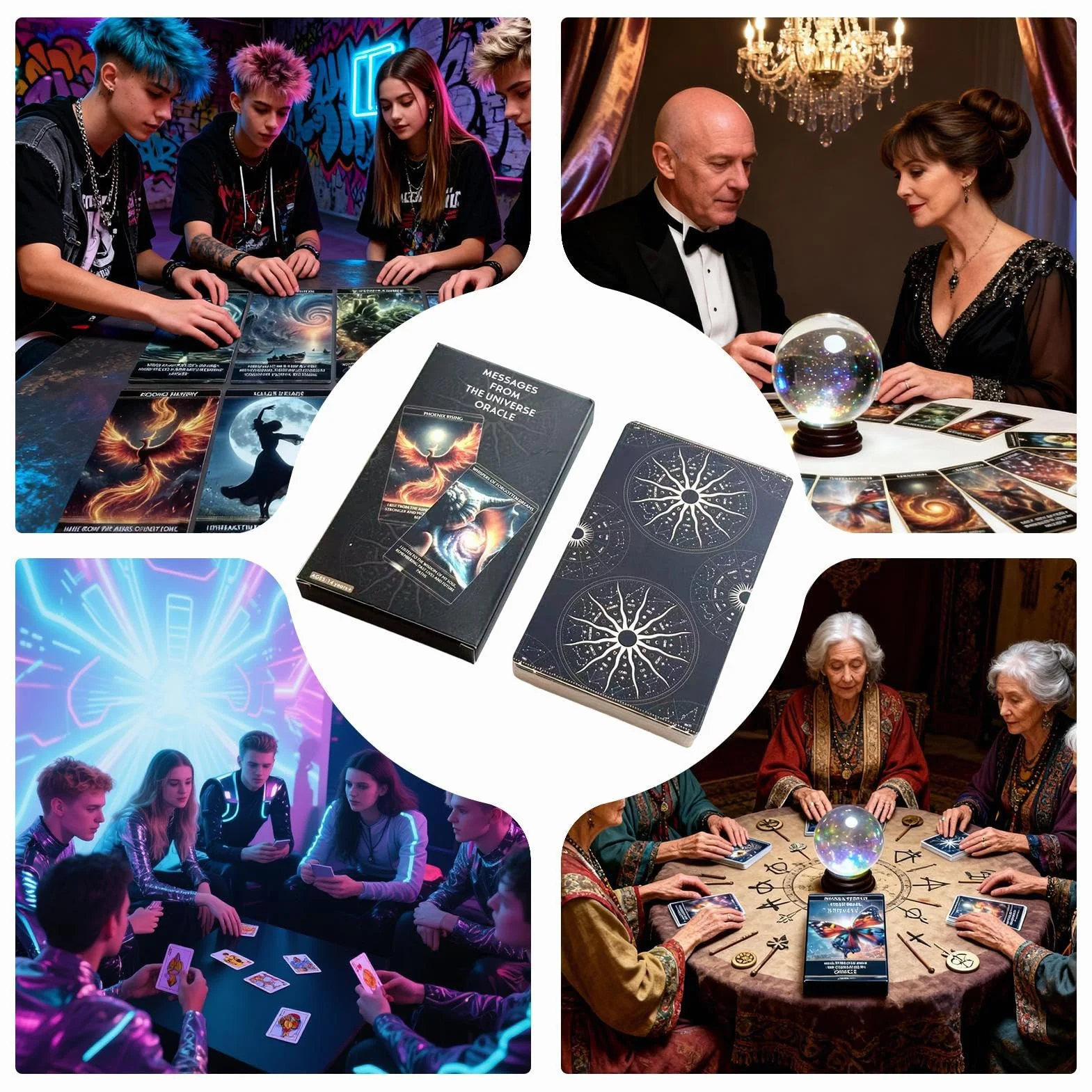 Tarot Cards 36 Sheet Portable Divination Deck for Beginners with Meanings