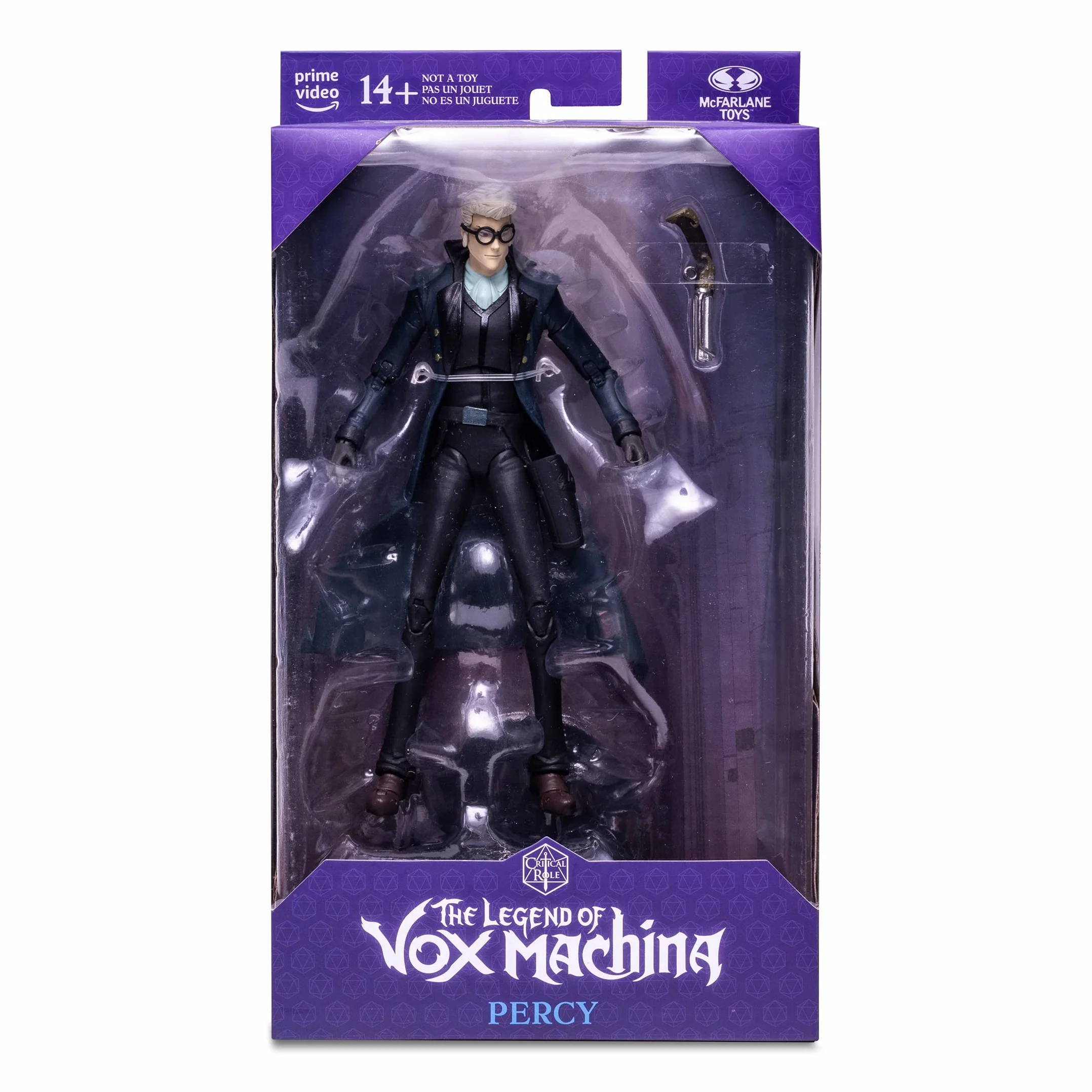 McFarlane Zabawki, 18 cm Critical Role Vox Machina Percy figurka z 22 ruchomymi częściami, kolekcjonerska figurka o znaczeniu krytycznym z podstawką kolekcjonerską – wiek od 14 lat