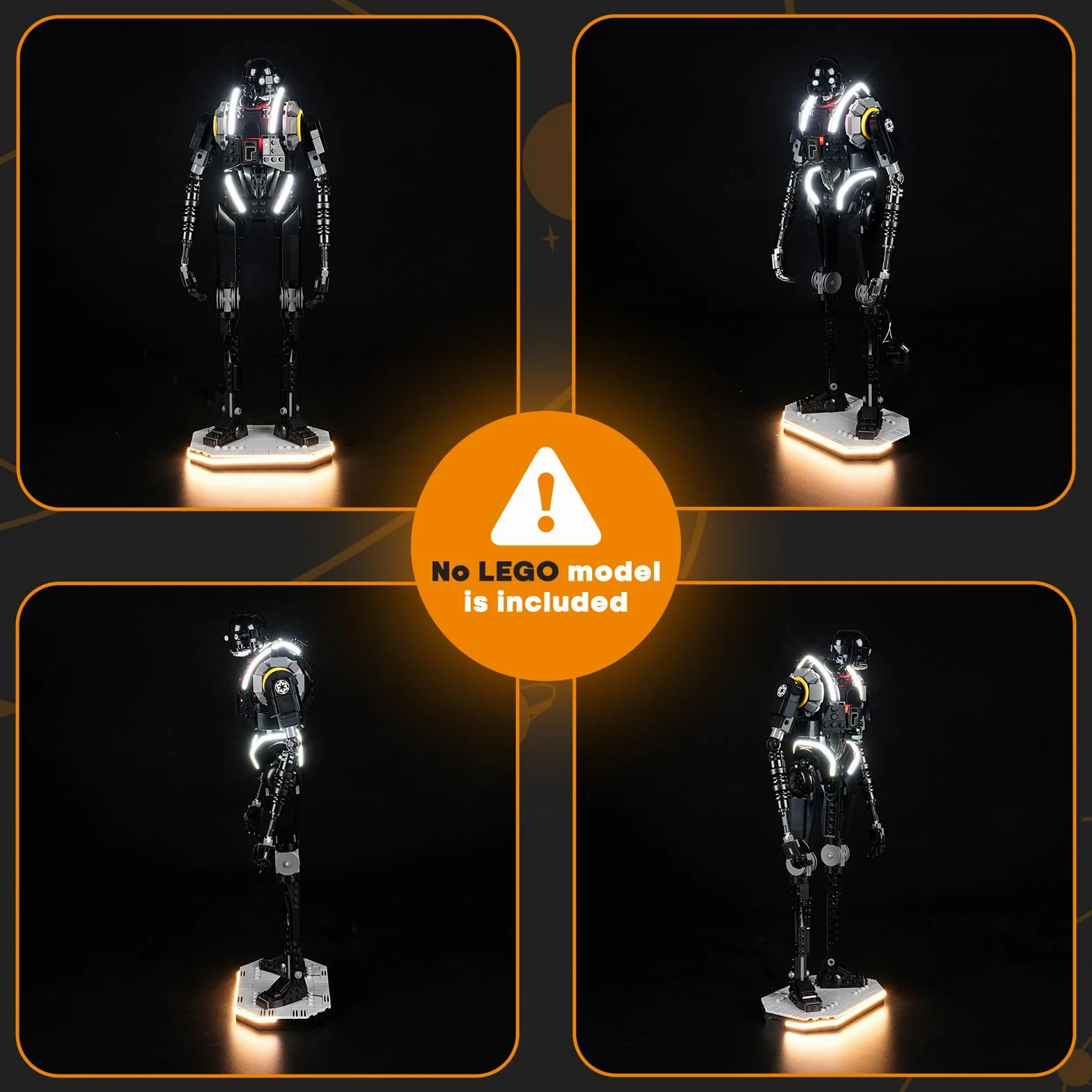 LIGHTAILING Zestaw świateł do Lego-75434 droid bezpieczeństwa K-2SO - zestaw oświetleniowy LED, kompatybilny z modelami klocków Lego - zestaw modeli nie wchodzi w zakres dostawy