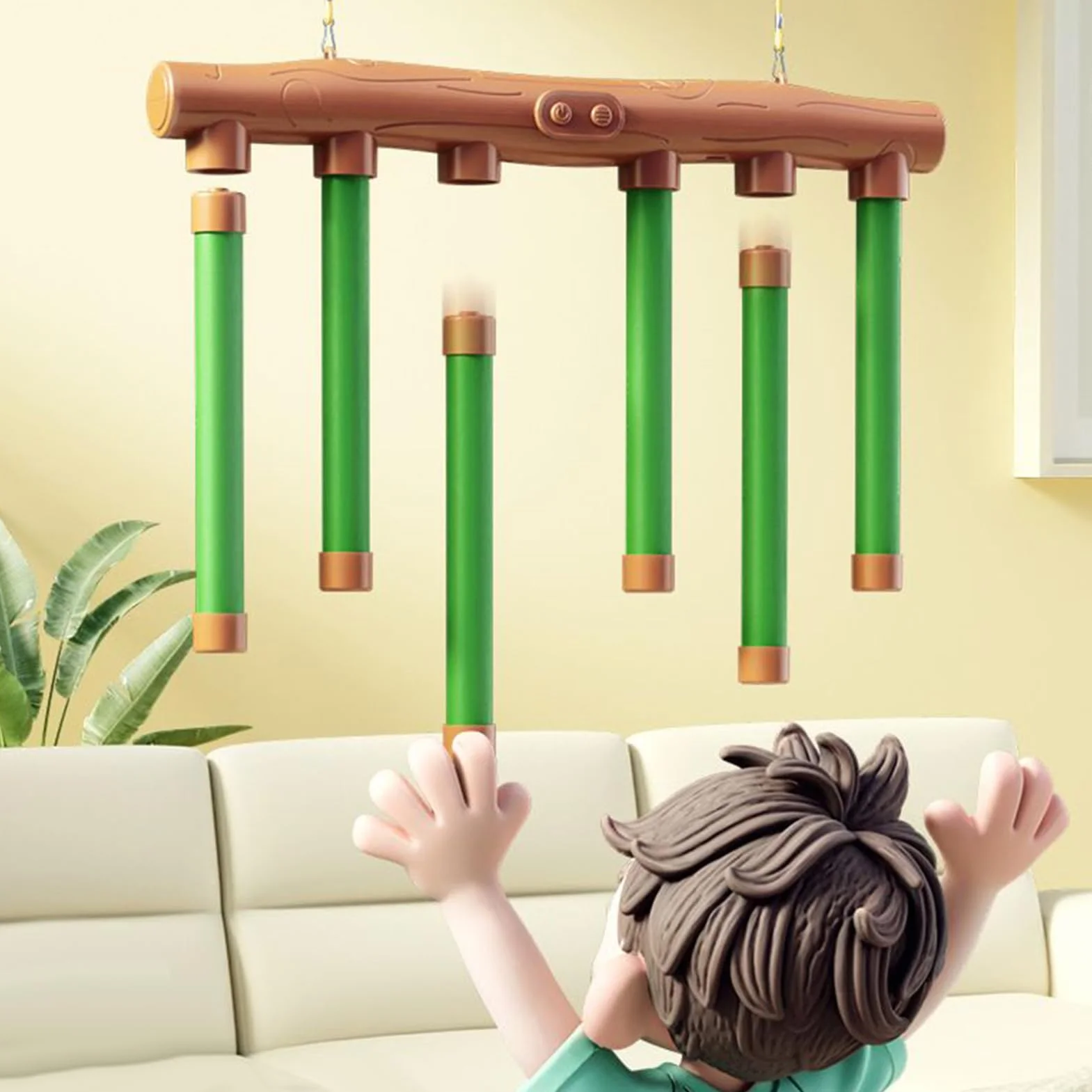 Hand Speed Challenge Game - Adjustable Toy, Remote Control Catching Sticks, Reaction Training, Kids Adults 3 + Years Old Boys Girls, Electronic Falling Stick Play, Coordination Reflex Exercise