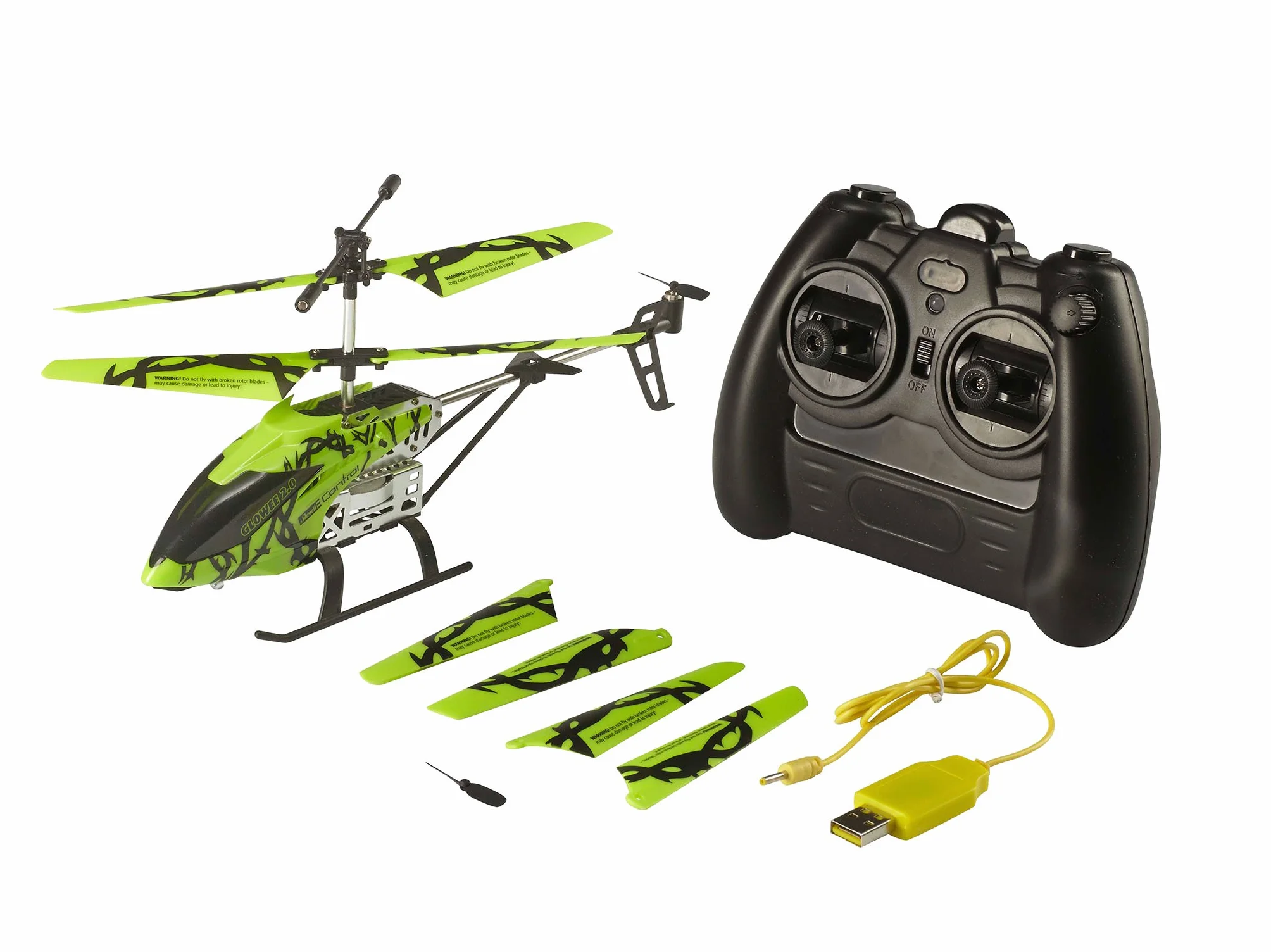 Revell Control Helicopter Glowee 2.0 I diody LED do spektakularnych efektów świetlnych, współosiowy system wirnika z żyroskopem, pilot zdalnego sterowania 3CH GHz, w zestawie ładowarka USB i zapasowy