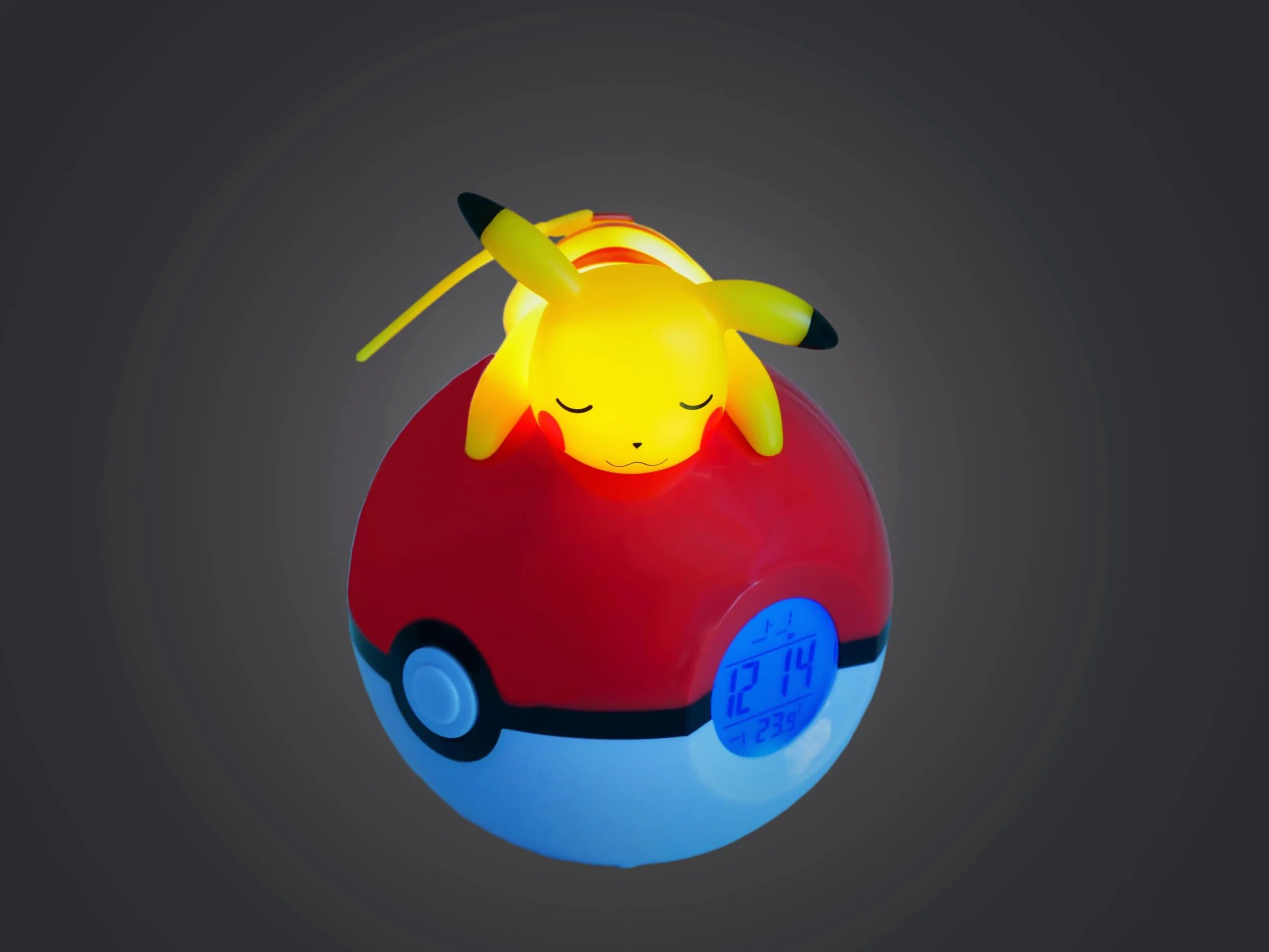 Podświetlany budzik Pokémon- Pikachu Radio, Unique, 811354, Żółty, 12 x H15 x 11,5 cm (Opakowanie może się różnić)