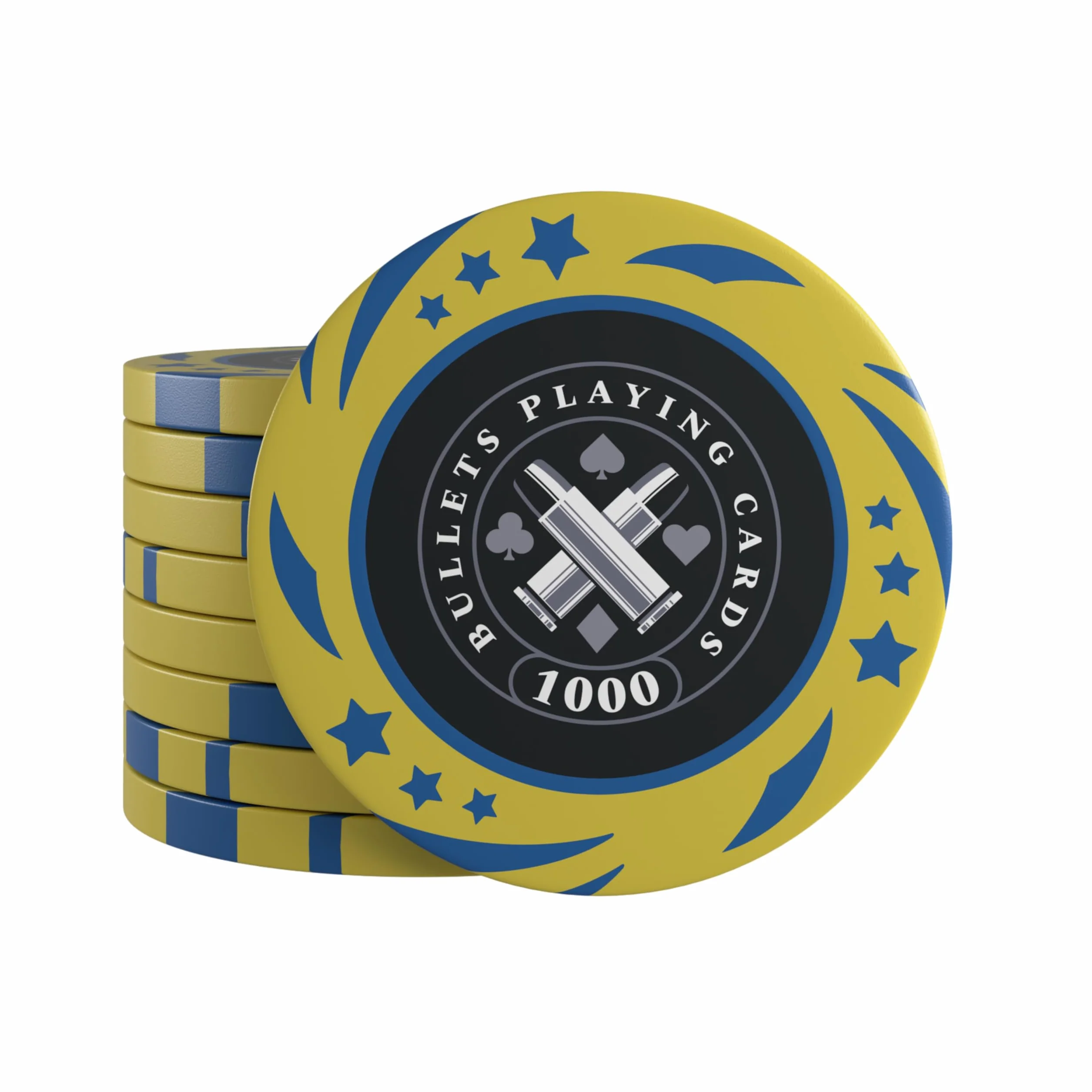 Bullets Playing Cards Żetony do Pokera Janice, 25 sztuk, 4 cm, 11,5 g, Tworzywo Sztuczne, Kasyno