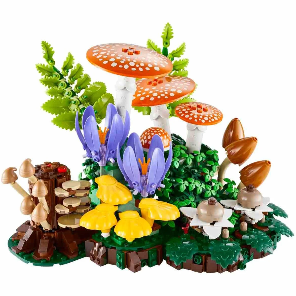 LEGO Botanicals Grzyby leśne, zestaw konstrukcyjny dla dorosłych, roślinna ozdoba do salonu z muchomorem i kwiatami, pomysł na prezent dla kobiety, mężczyzny i miłośników roślin 11505