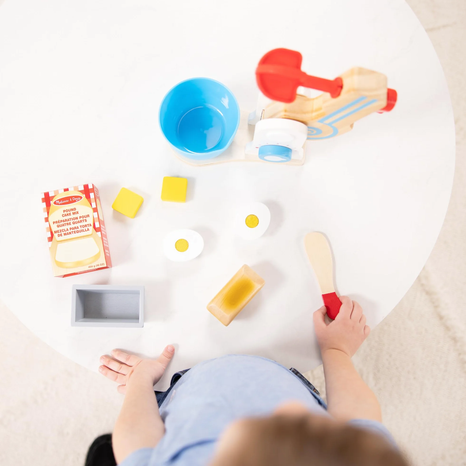 Melissa & Doug Drewniany Zestaw Mikserów do Robienia Ciasta Zabawka dla Dzieci 3+