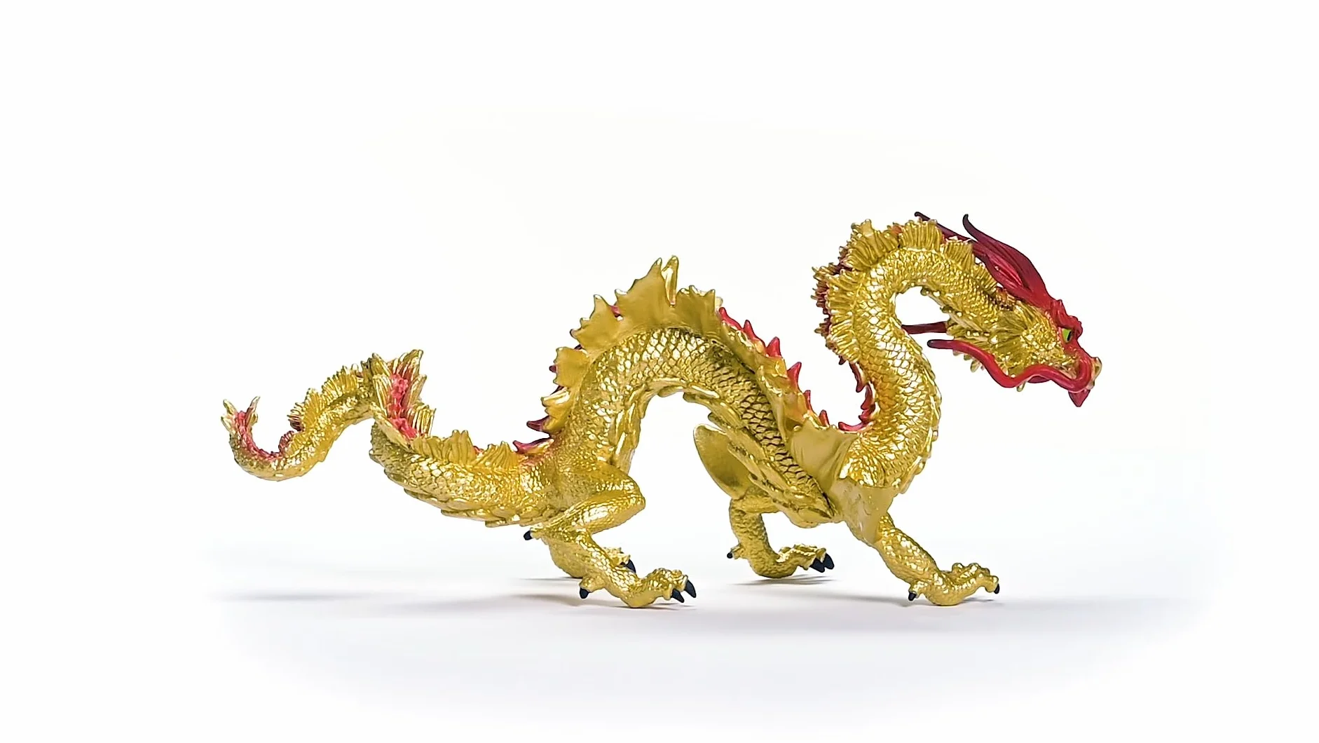 schleich ELDRADOR CREATURES | Smok Nowego Roku Księżycowego 72206 | Szczegółowa figurka smoka | Złoty talizman szczęścia z czerwonymi akcentami | od 7 lat | 29 × 12 × 12 cm | Wyłącznie na Amazon