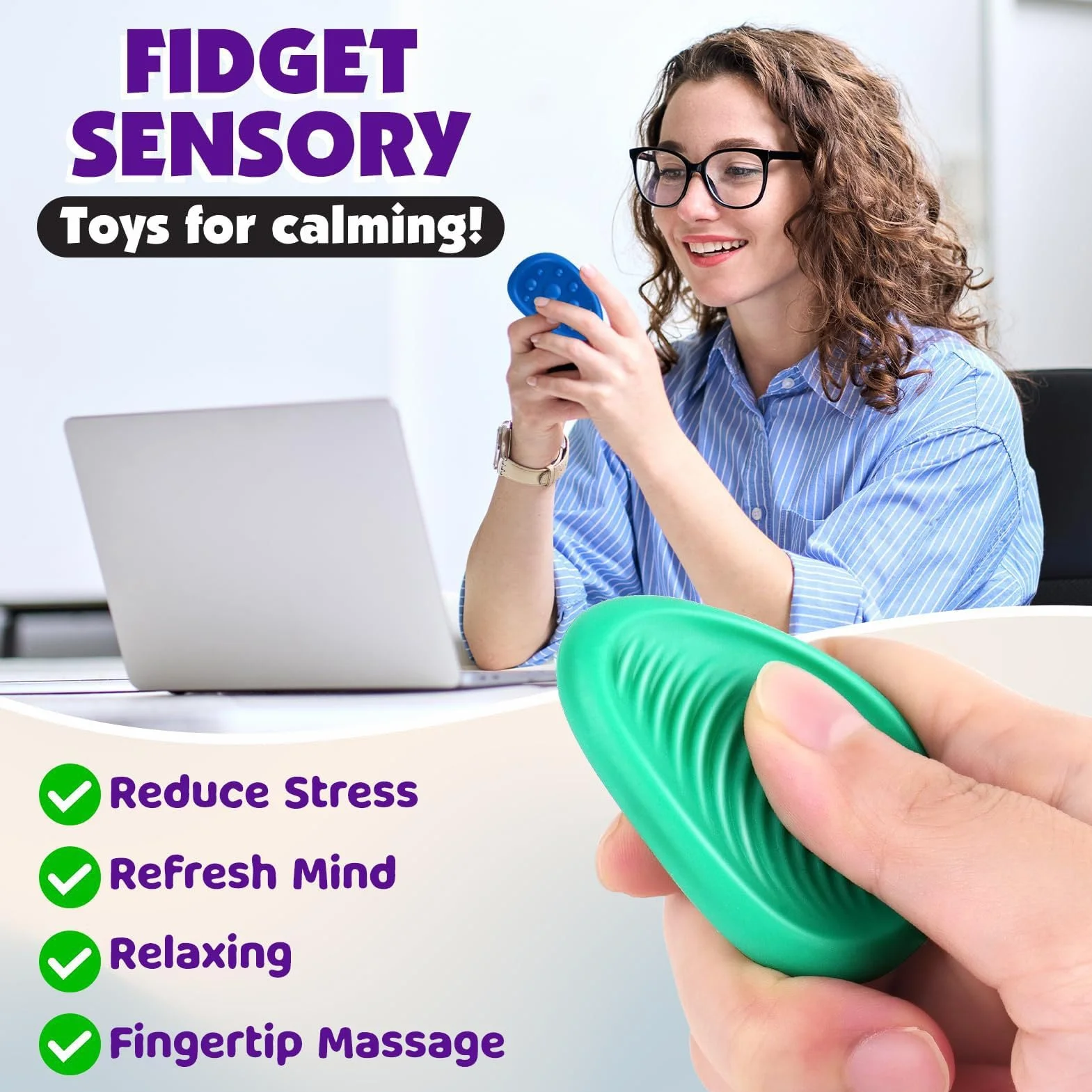Fidget Toys Sensory Stones, zabawki antystresowe, sensoryczne, antystresowe, teksturowane, dla dzieci z autyzmem, 12 sztuk