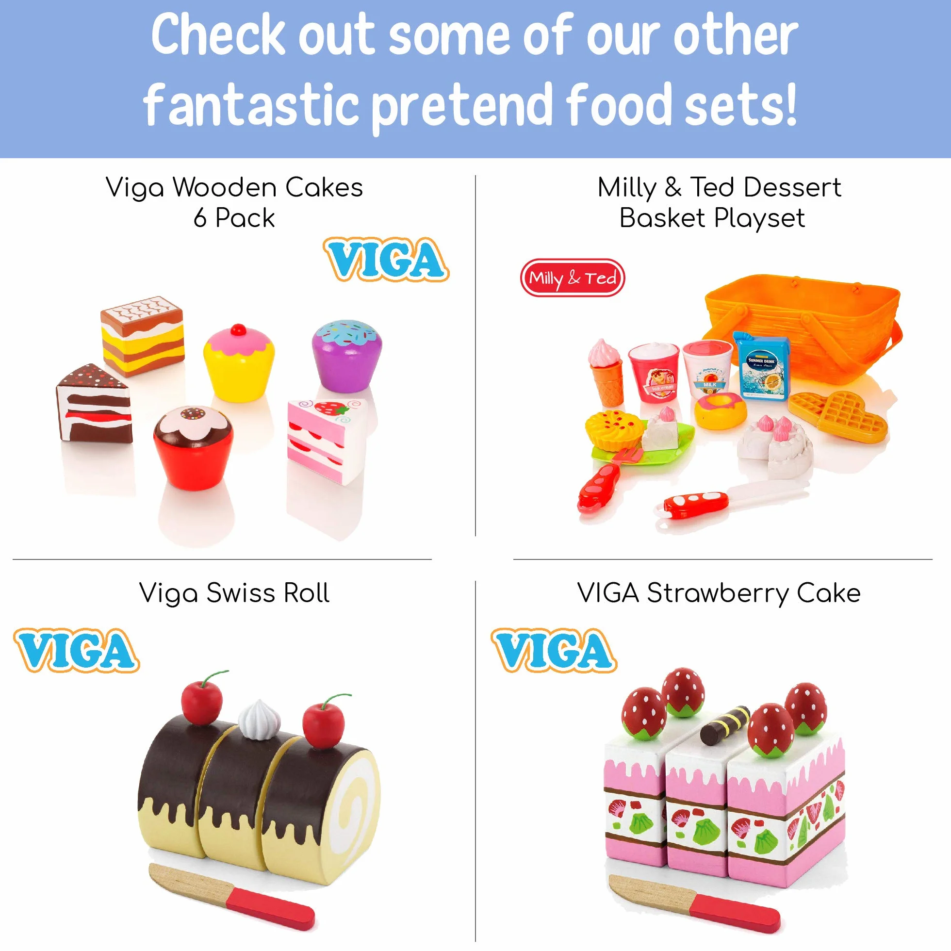 VIGA 50807 VIGA zestaw 8 ciastek z zabawkami Macaron, różne kolory, 30 x 9,7 x 5,2 cm (50807)