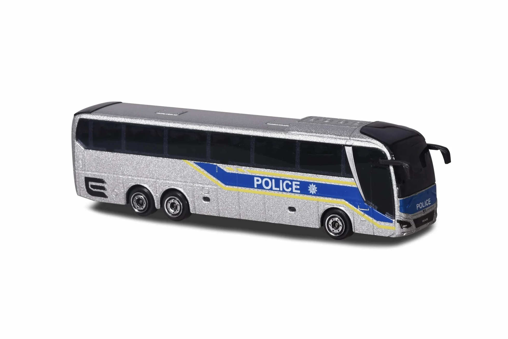 Majorette 212053159SDN - Man stadsbus - stadsbus van metaal met vrijloop, 13 cm, vanaf 3 jaar, verkrijgbaar in 6 verschillende modellen en kleuren, willekeurige keuze