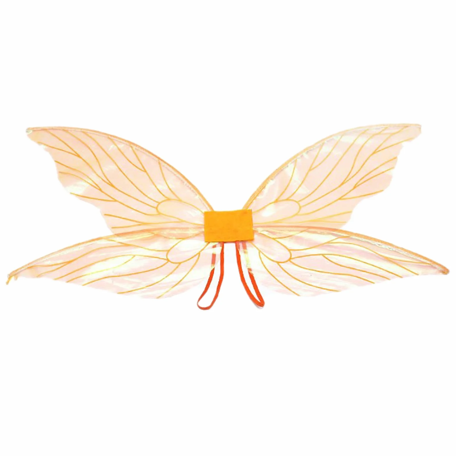 Fairy Wings For Girls, Girls Butterfly Wings Fairy Wings Sparkling Sheer Angel Wings, Dress Up Musujące Fairy Wings Sheer Wings Fairy Costumes For Birthday Party Halloween Game Favor(Pomarańczowy)