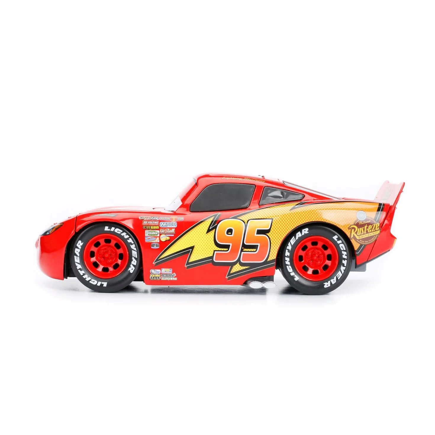 Jada Toys 253084000 Auta Lightning Zygzak McQueen na licencji Disney Cars, elementy ruchome, kolekcjonerski, replika pojazdu z filmu, prezent dla dzieci w wieku od 3 lat, skala 1:24