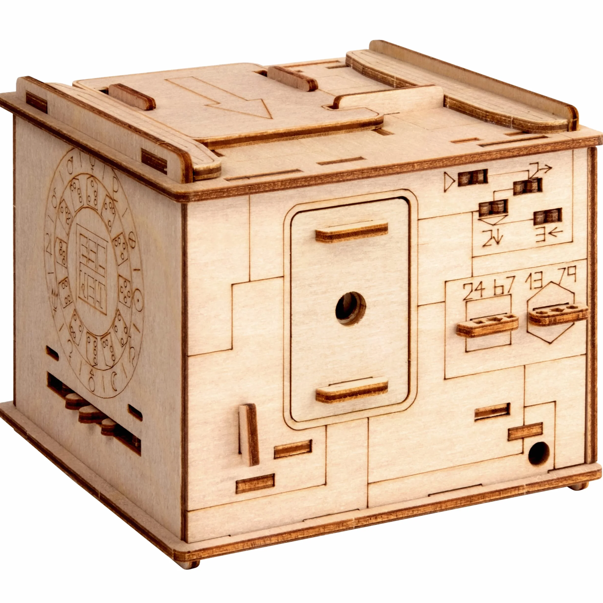 ESC WELT Space Box - Drewniane Pudełko Układanka z Brzozy dla Nastolatków - Zaawansowana Drewniana łamigłówka dla Przyjęcia Urodzinowego i Wieczoru Rodzinengo - 3D Drewniane Pudełko Układanka