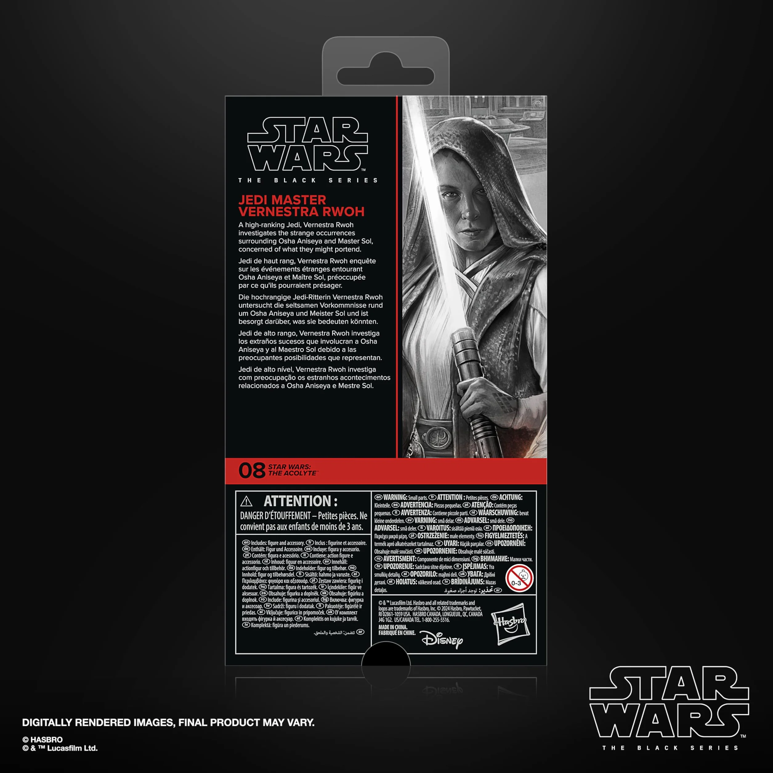 Star Wars Hasbro The Black Series, Mistrz Jedi Vernestra Rwoh, kolekcjonerska figurka dla dorosłych, inspirowana serią The Acolyte, 15 cm