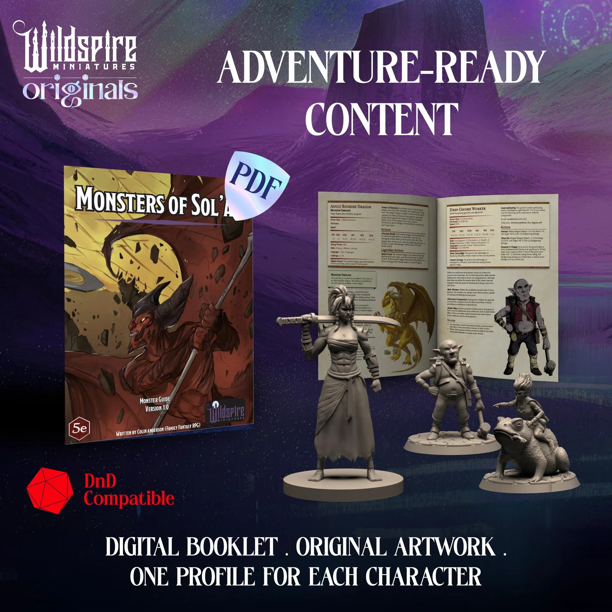 Wildspire Monsters Pack DND Miniatures Booster 16 Minis