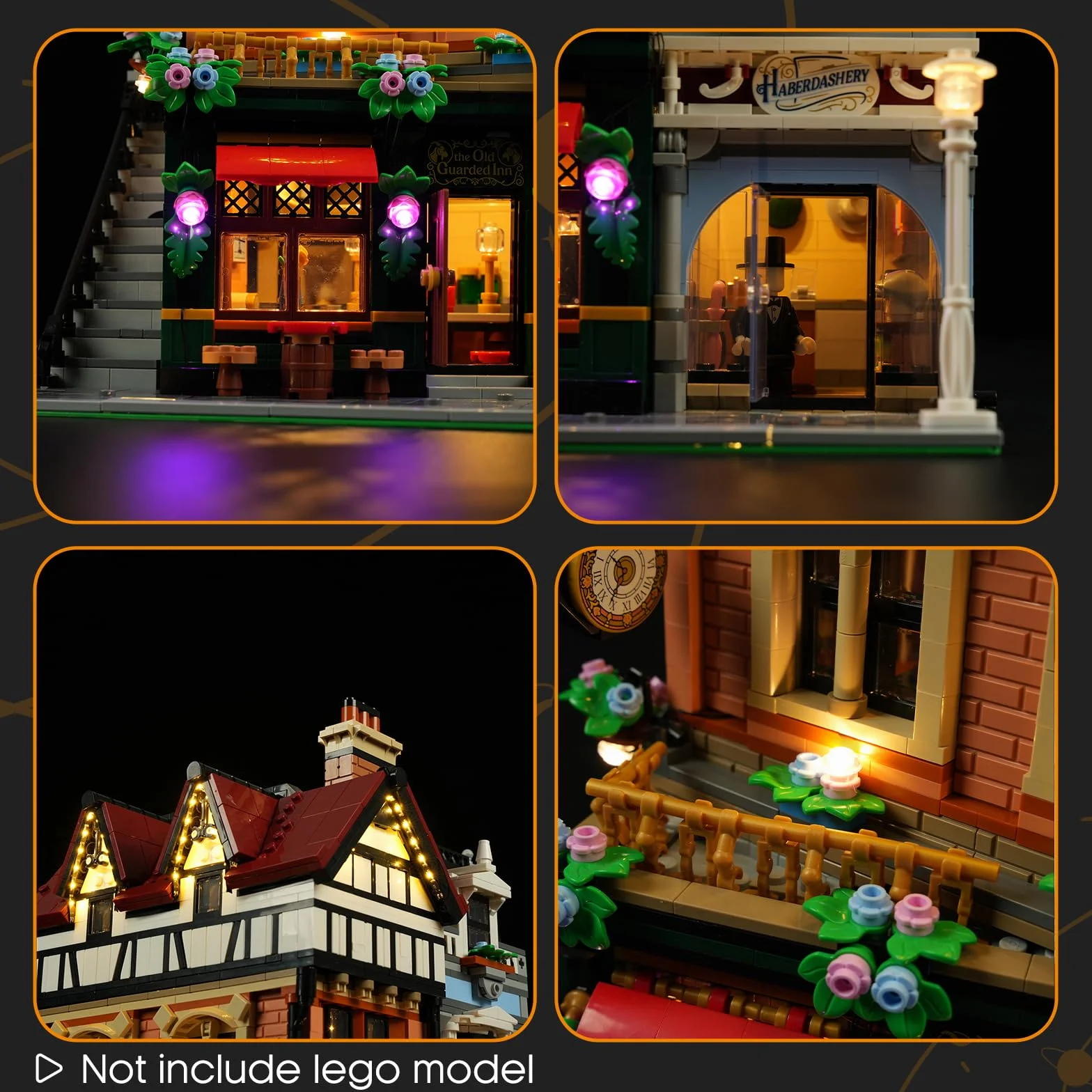 LIGHTAILING Zestaw lampek do LEO-10350 Budynek Tudor - NIE w zestawie