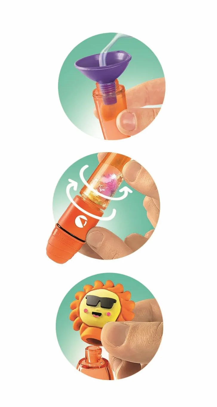 Clementoni Idea - Create Your Highlighters: Crazy Summer, Laboratorium spersonalizowanych zakreślaczy, kreatywny zestaw dla dzieci w wieku 6 lat, z 3 spersonalizowanymi markerami z akcesoriami, 18130