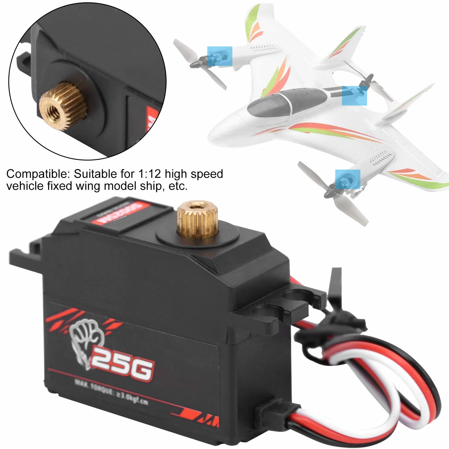 VGEBY Servo Digital S0025M 25g metalowy zębatka cyfrowa do modeli RC 1/12