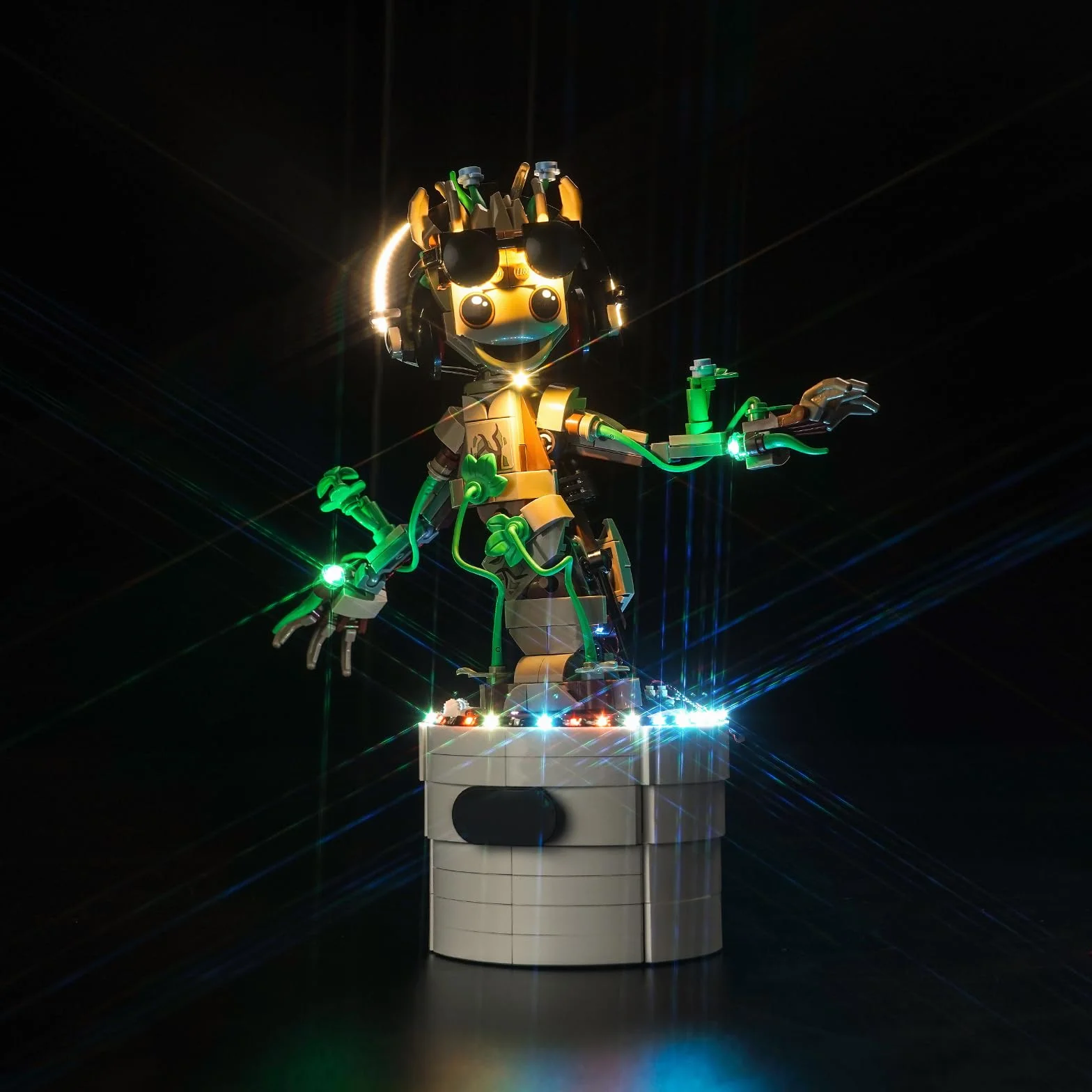 Music Version zestaw oświetleniowy kompatybilny z Lego Dancing Groot 76297 (nie jest to model), zestaw oświetleniowy LED, kompatybilny z Lego 76297 Dancing Groot, kreatywna zabawka