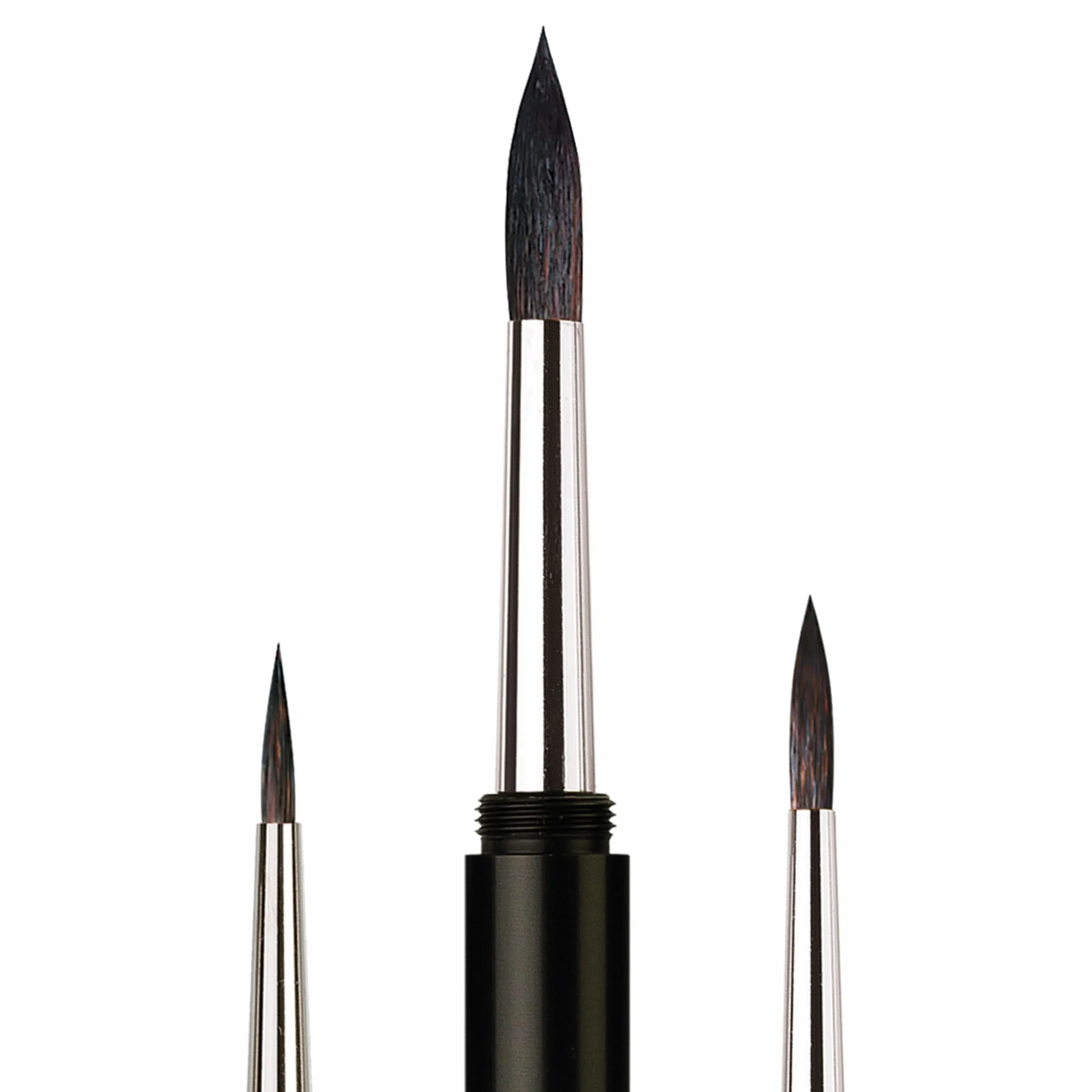 da Vinci Brushes Pędzle akwarelowe, skóra, czarne