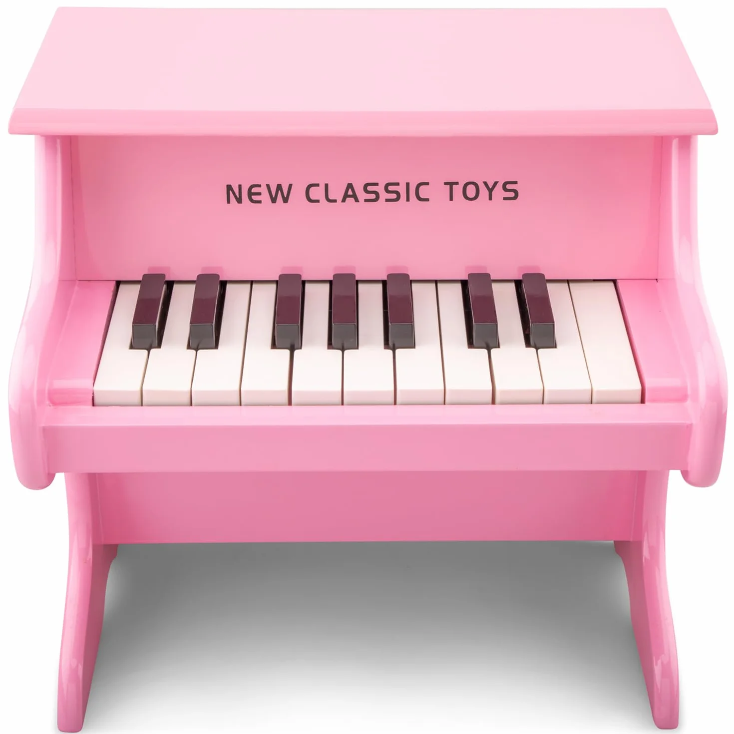 New Classic Toys Drewniane pianino zabawkowe - 18 klawiszy - czarne - w tym książka muzyczna