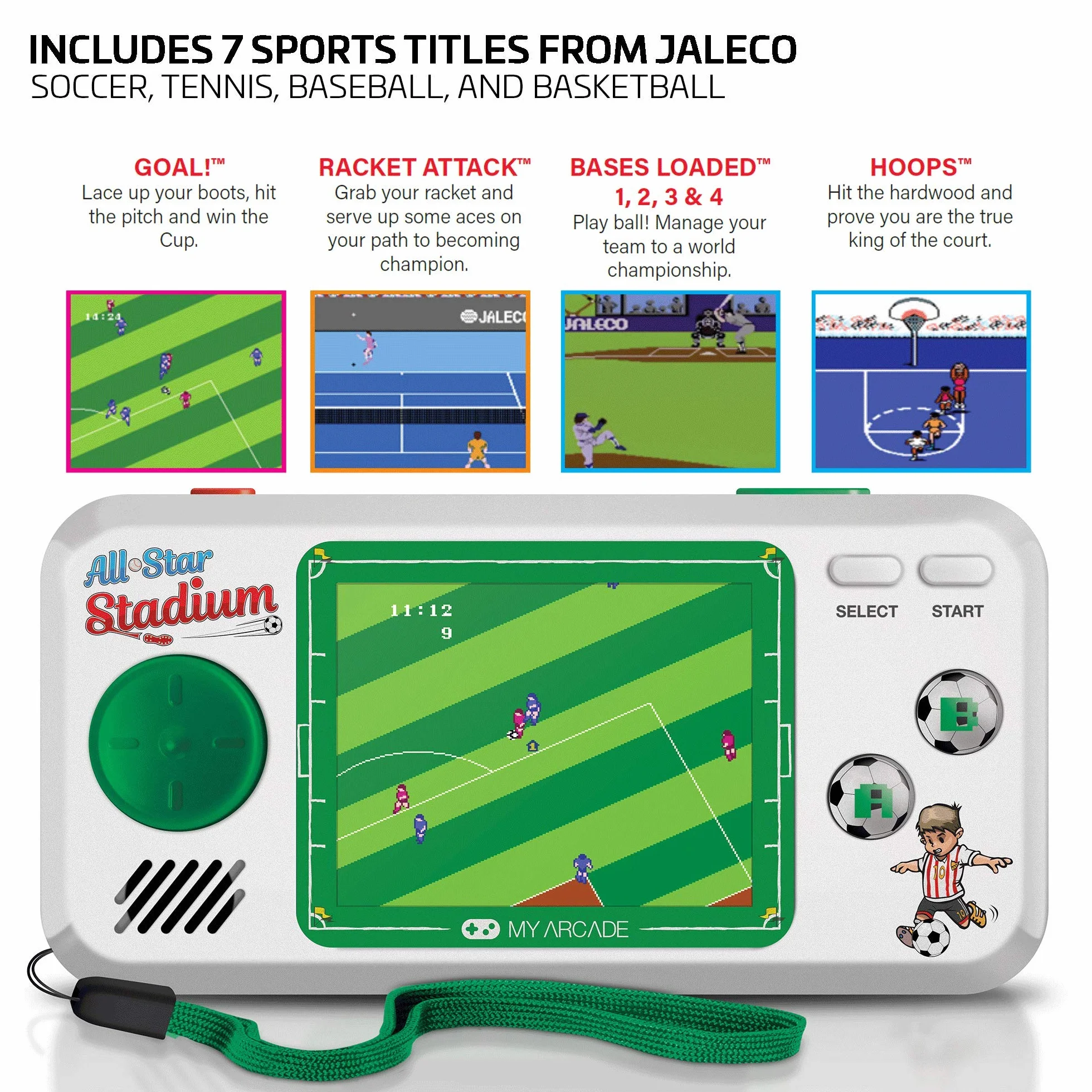 My Arcade DGUNL-3275 All-Star Stadium Pocket Player Portable Handheld Game Sys