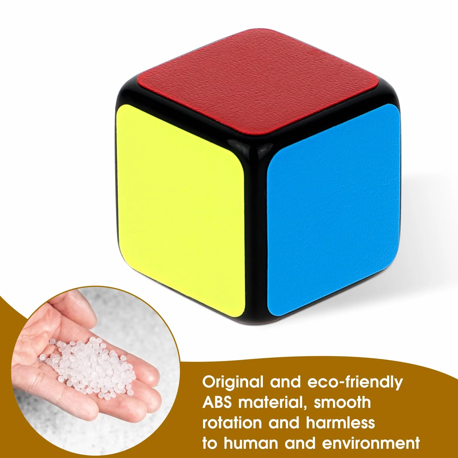 Qianyu Quick Restore 1x1 Speed Cube, bez naklejek, szybkie płynne obracanie, lekka magiczna kostka
