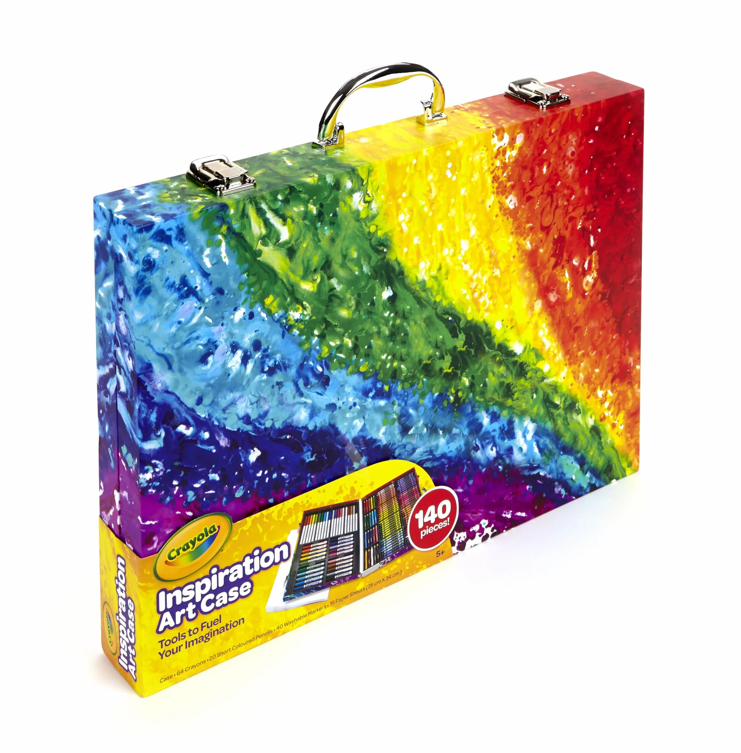 Crayola Tęczowa Walizka Kolorów – Kreatywny Zestaw z 140 Elementami, Zalecany Wiek: 5-10 Lat, 04-2532