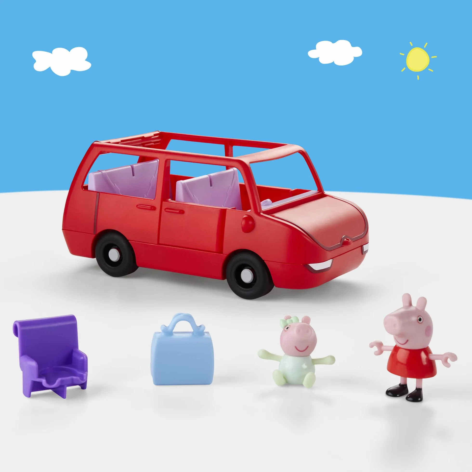 Peppa Pig Zestaw do Zabawy Świnka Peppa Duże Auto Rodziny Peppy