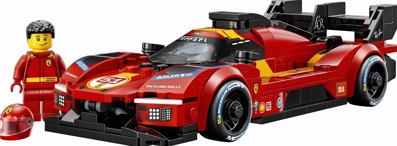 LEGO Speed Champions Ferrari 499P, zabawka konstrukcyjna dla chłopca lub dziewczynki, zestaw z zabawkowym samochodem dla dzieci, pomysł na prezent dla 9-latka 77261
