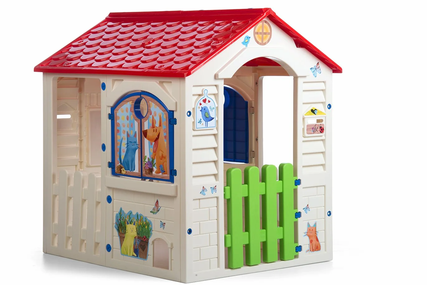 Chicos - Country Cottage domek do zabawy dla dzieci na świeżym powietrzu | wytrzymałe i trwałe tworzywo sztuczne | domek ogrodowy dla dzieci od 2 lat (89607)