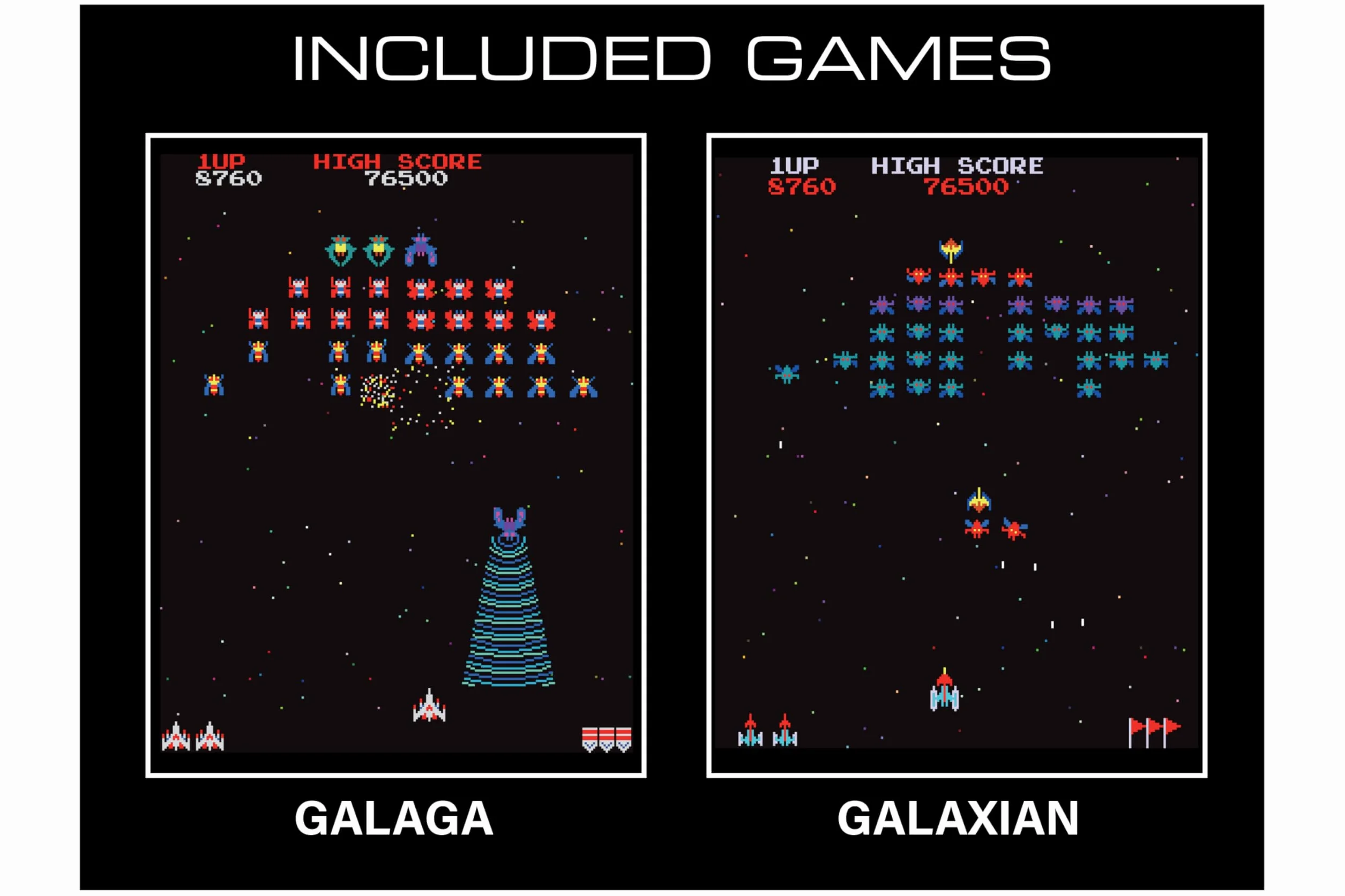 Pocket Player PRO konsola do gier - Galaga - Atari - Ecran 7cm Haute Résolution