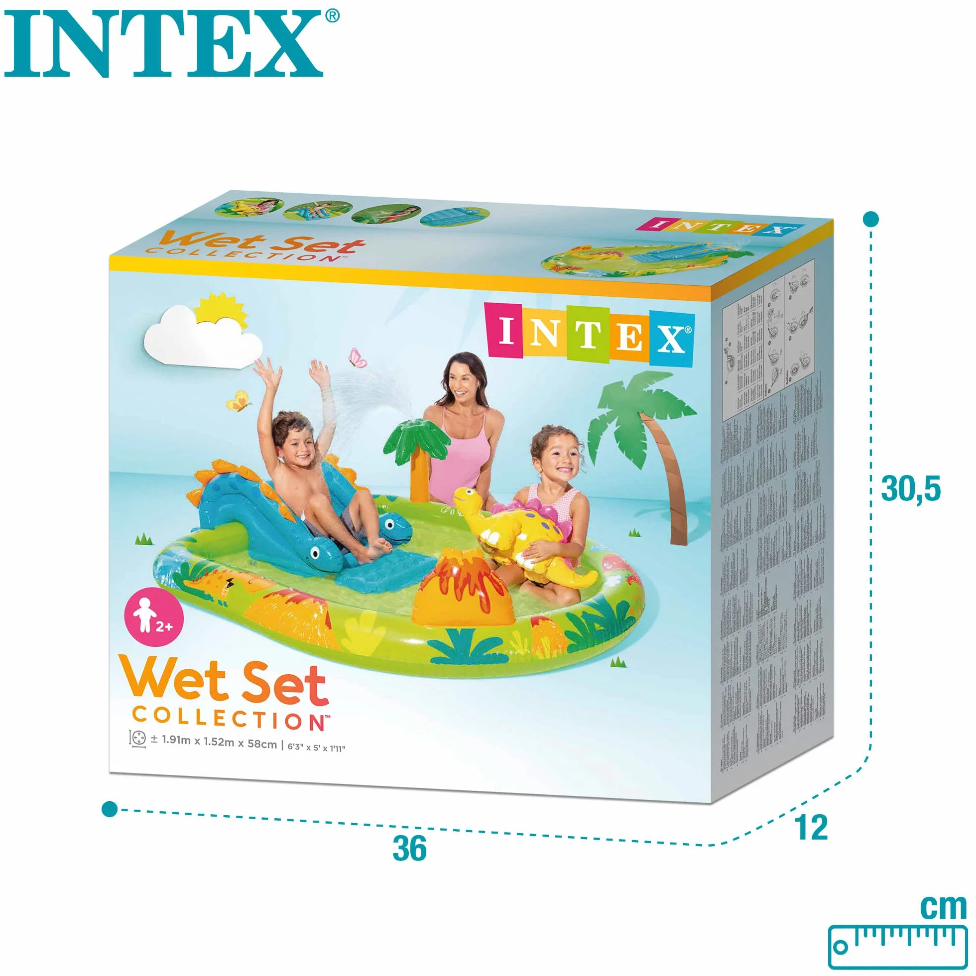 Intex 57166Np Nadmuchiwany Plac Zabaw, Wielokolorowy, 143 litry