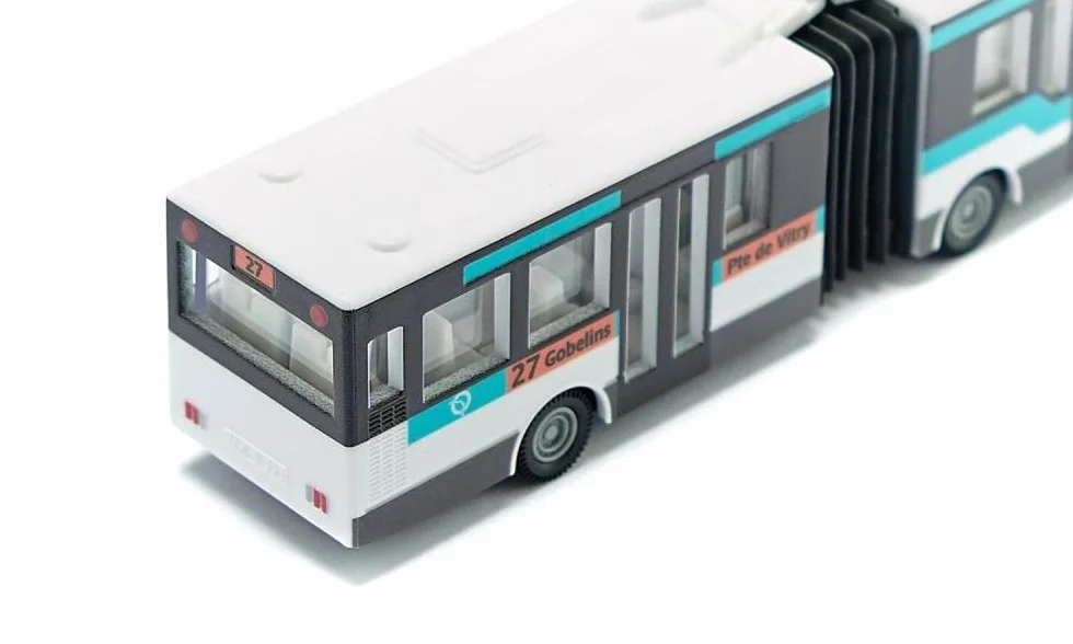 siku 1617001, autobus przegubowy RATP Francja, metal/tworzywo sztuczne, turkusowy/biały, wszechstronne zastosowanie, zabawka dla dzieci